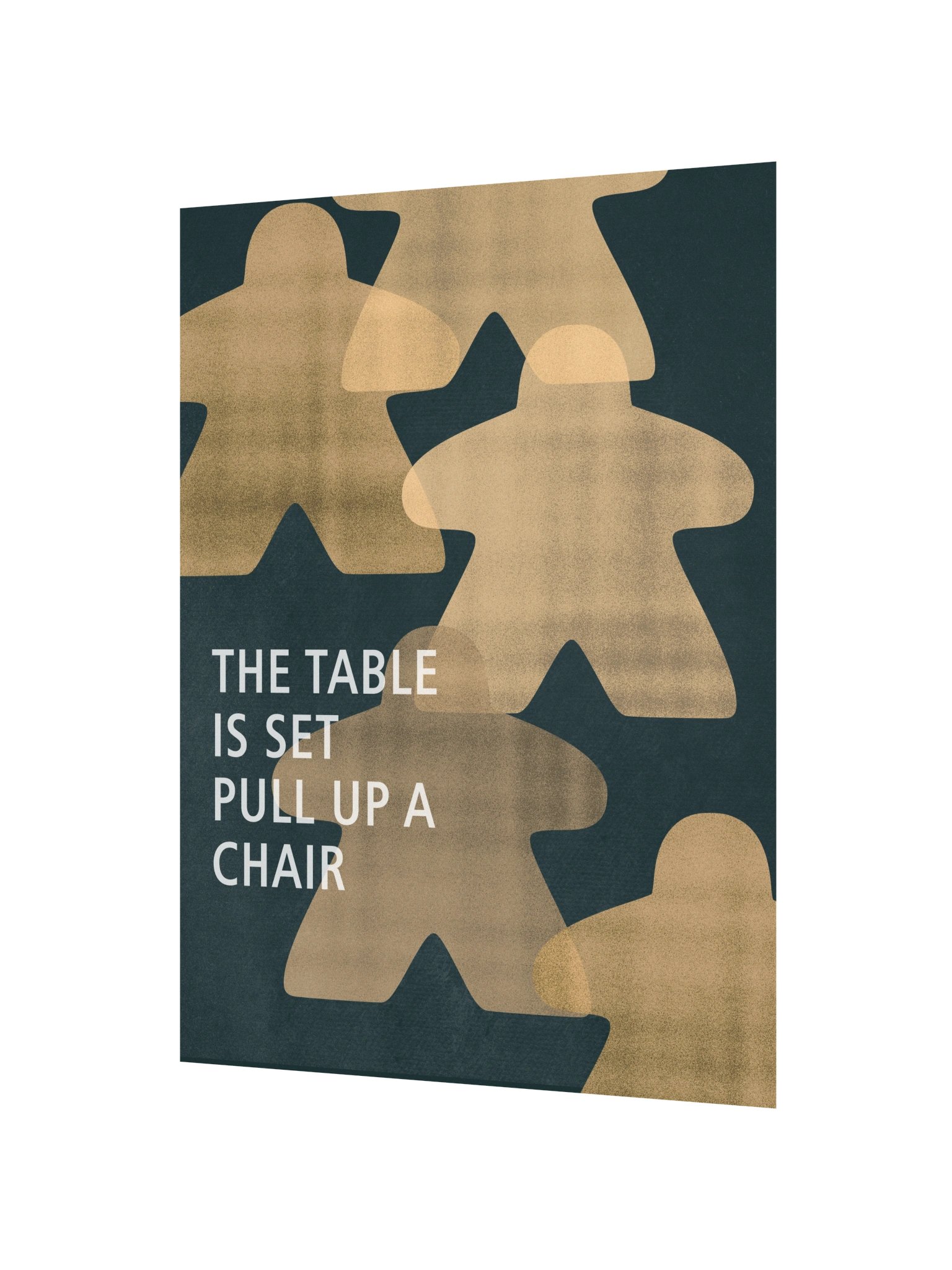 Risograph Meeples Board Game Room Poster - UNFRAMED product image (2)