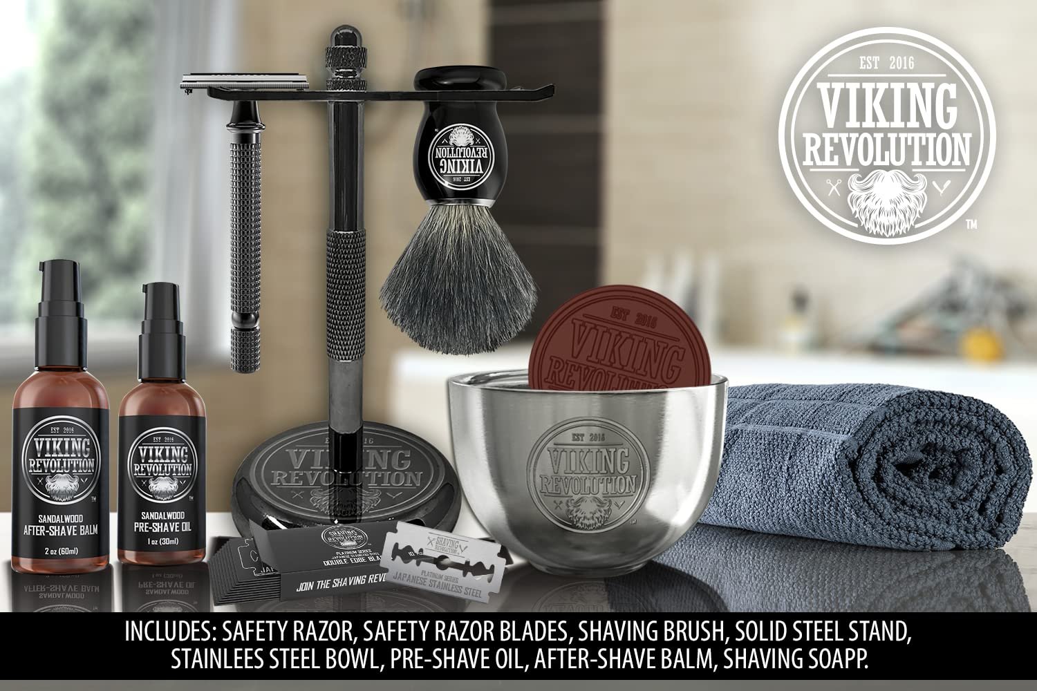 Viking Revolution Luxury Safety Razor Shaving Kit - The Ultimate Grooming Experience product image (2)