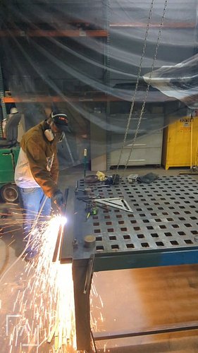 Plasma cutting is one of the more enjoyable operations in the warehouse, especially when the magnets get involved during clea...