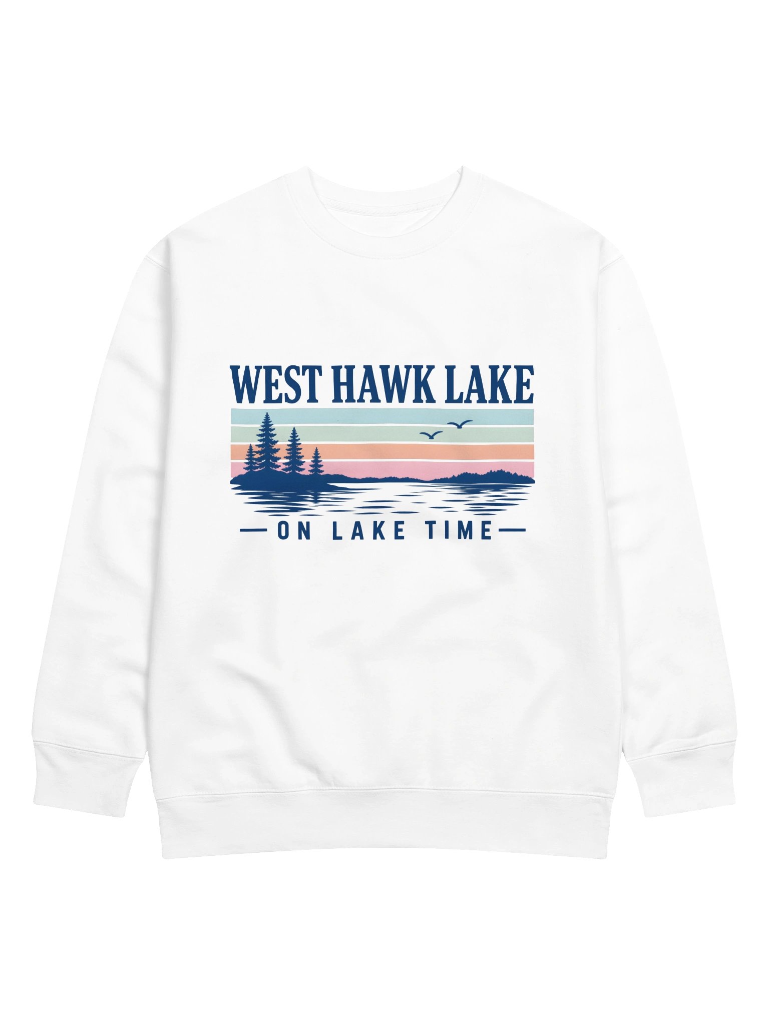West hawk Lake Sunset Crewneck - 100% Cotton exterior product image (1)