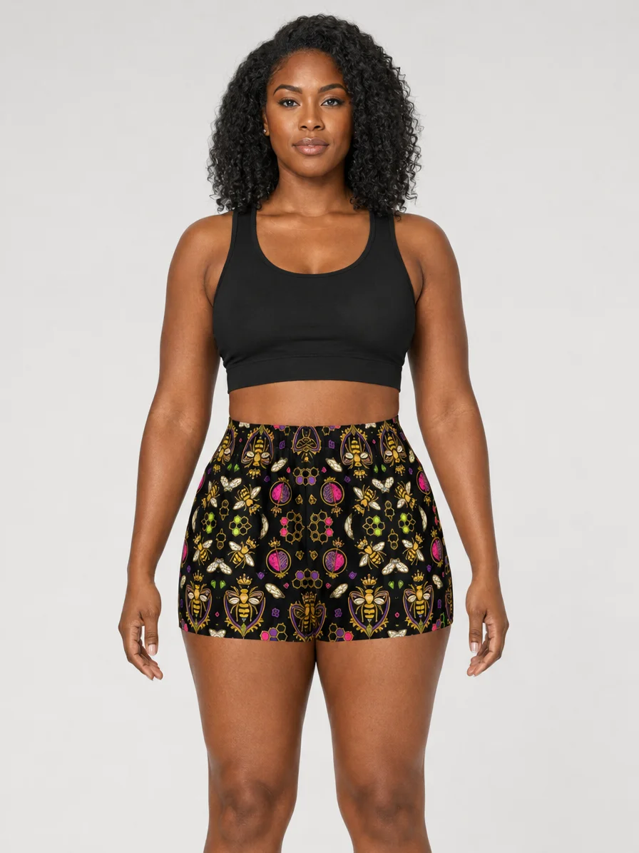 Midnight Hive Pattern Athletic Shorts product image (2)