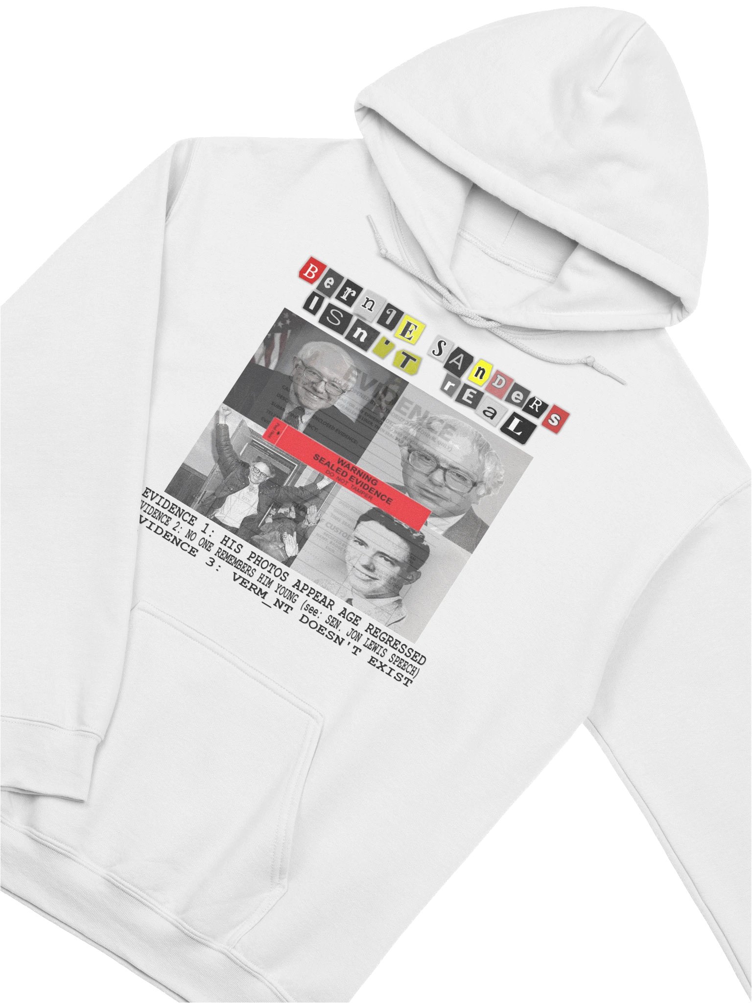 HE ISN'T REAL! (white) — HOODIE product image (3)