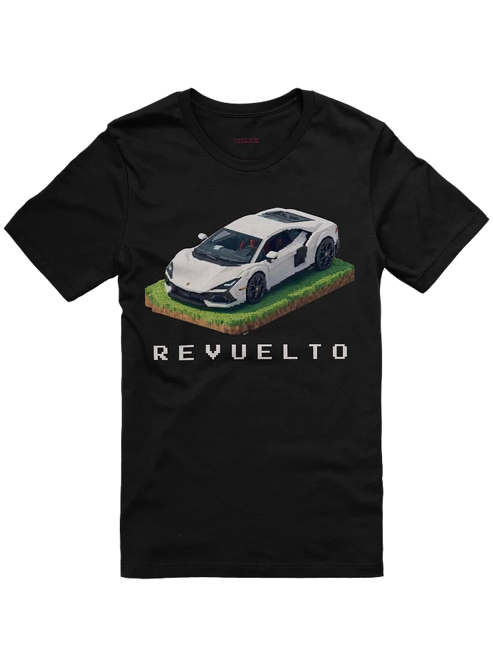 White Lamborghini Revuelto Voxel Art Shirt (Pixel, Retro, Minecraft) product image (1)