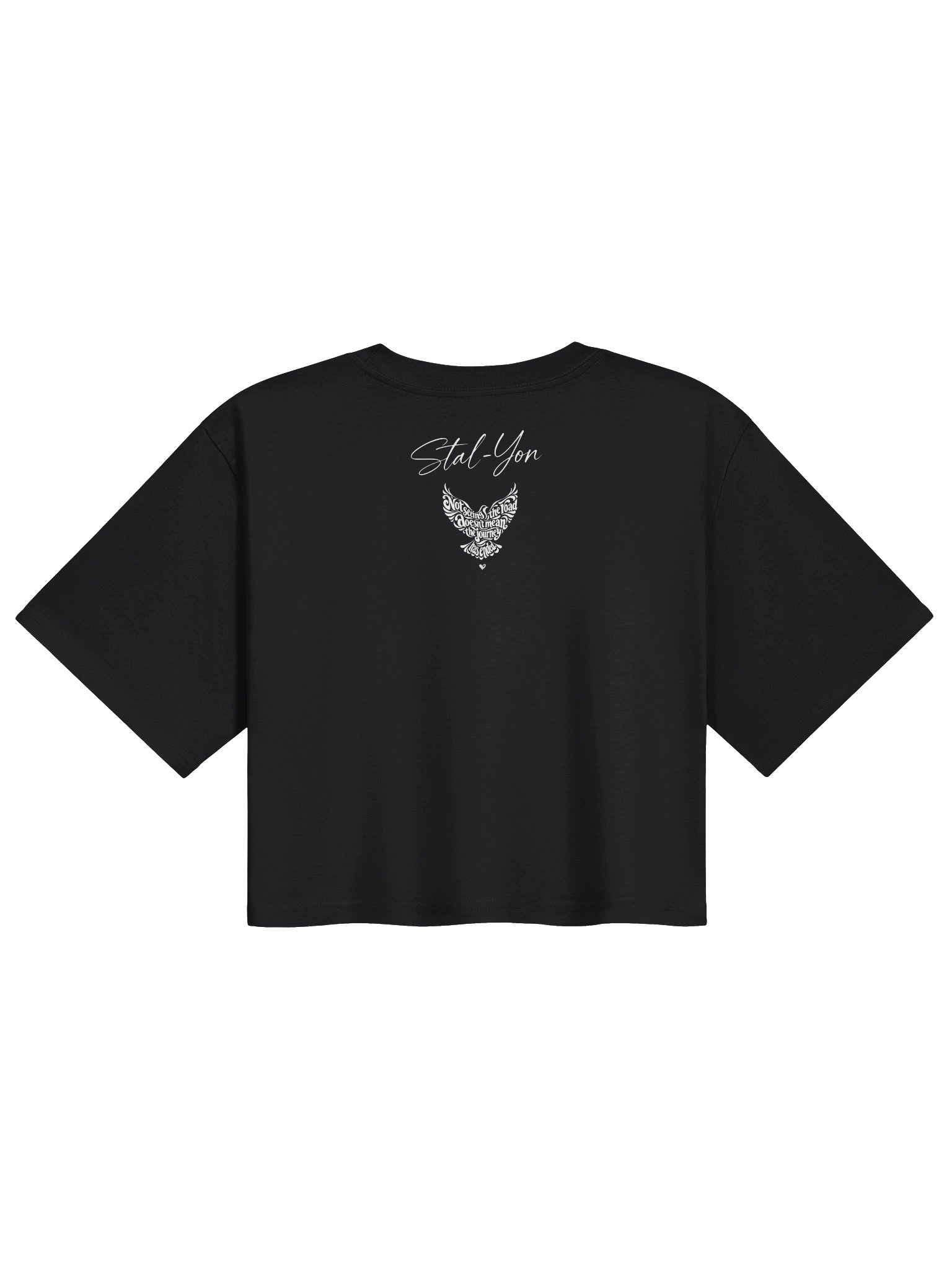 Stand Off Ish — Soft Petals, Sharp Boundaries Crop Tee - Black product image (4)