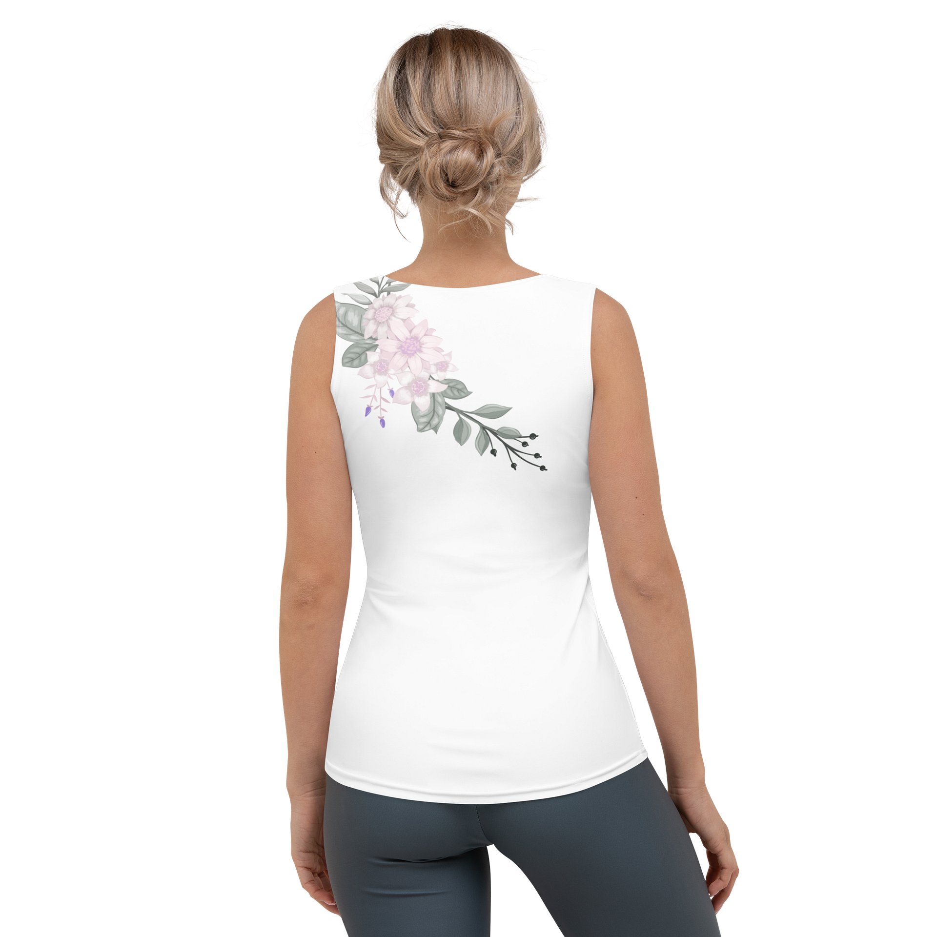 Blush Watercolor Floral Band — Women's All-Over Tank product image (2)