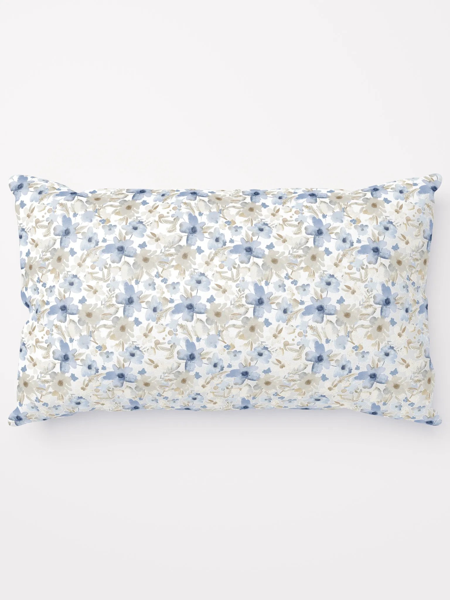 Blue Grey Flowers Basic Pillow product image (13)