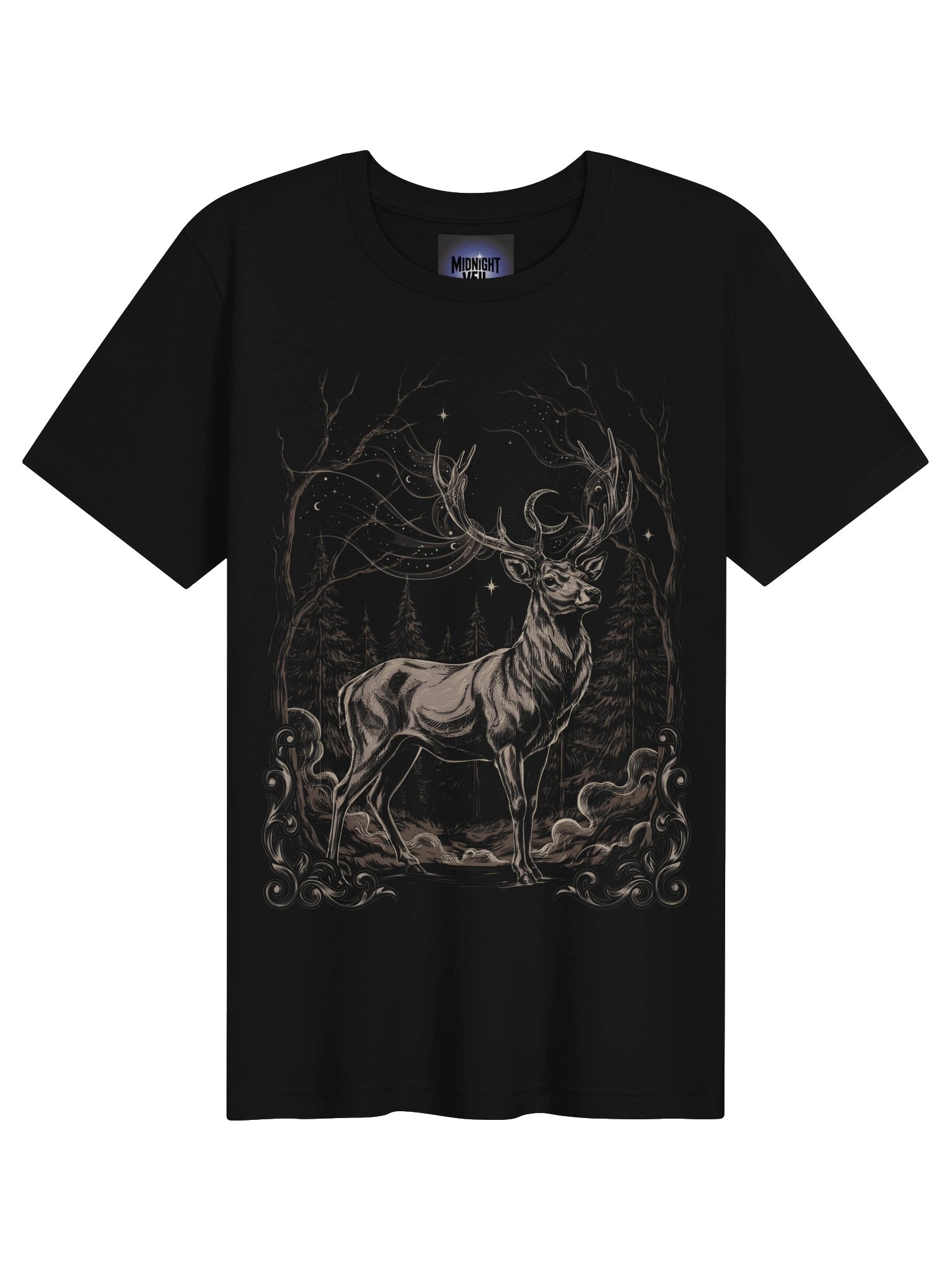 Moonlit Deer Forest Tee product image (7)