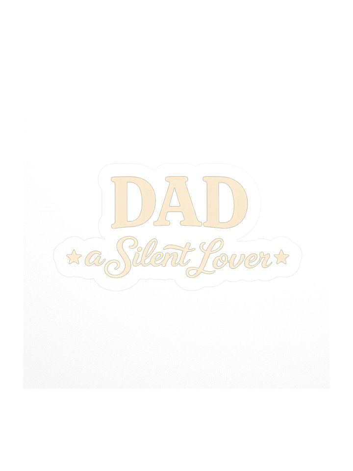 Dad A Silent Lover Minimalist Kiss-Cut Sticker product image (1)