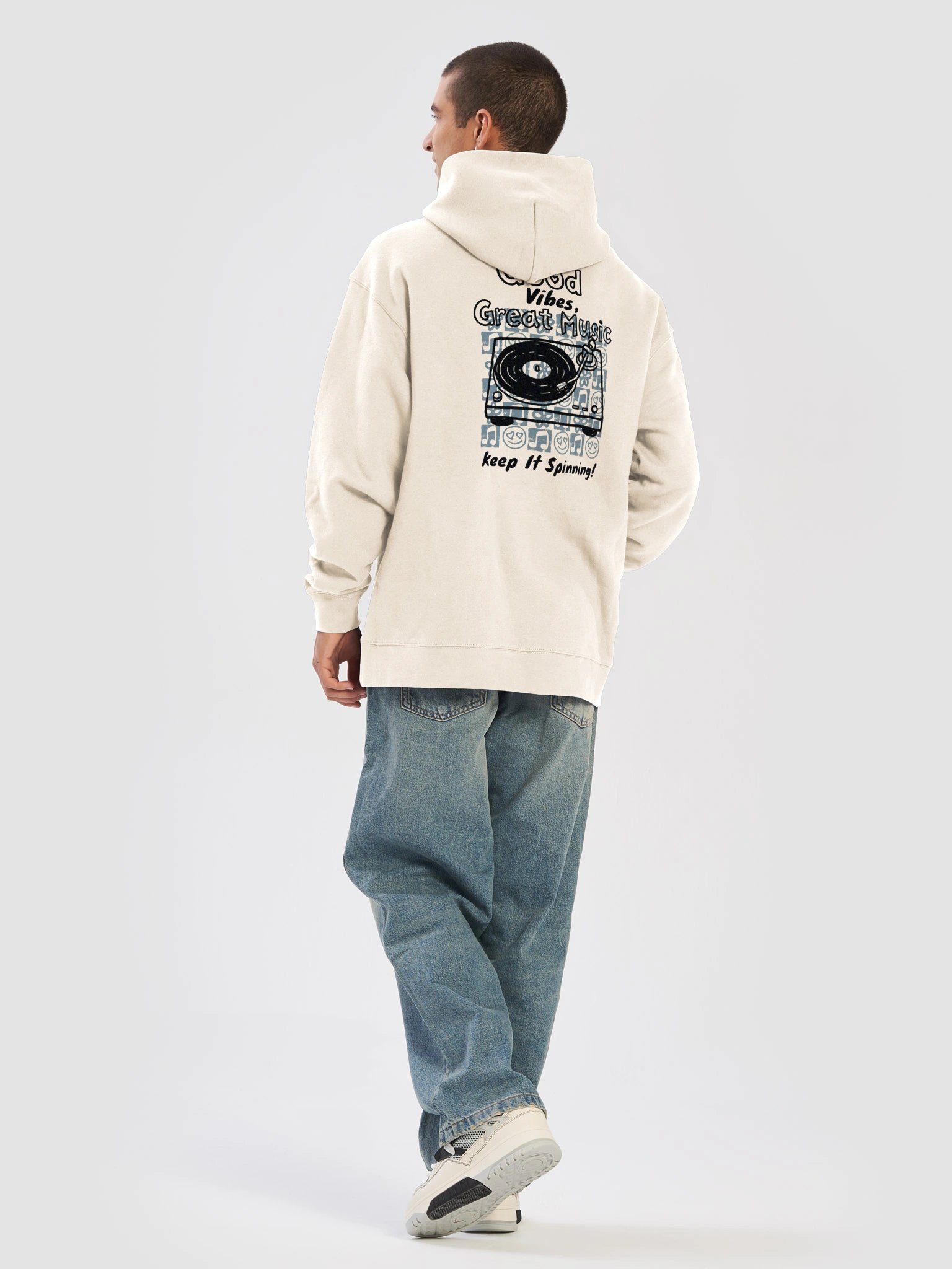 Good Vibes Great Music - Retro Vinyl Record Player Hoodie product image (25)