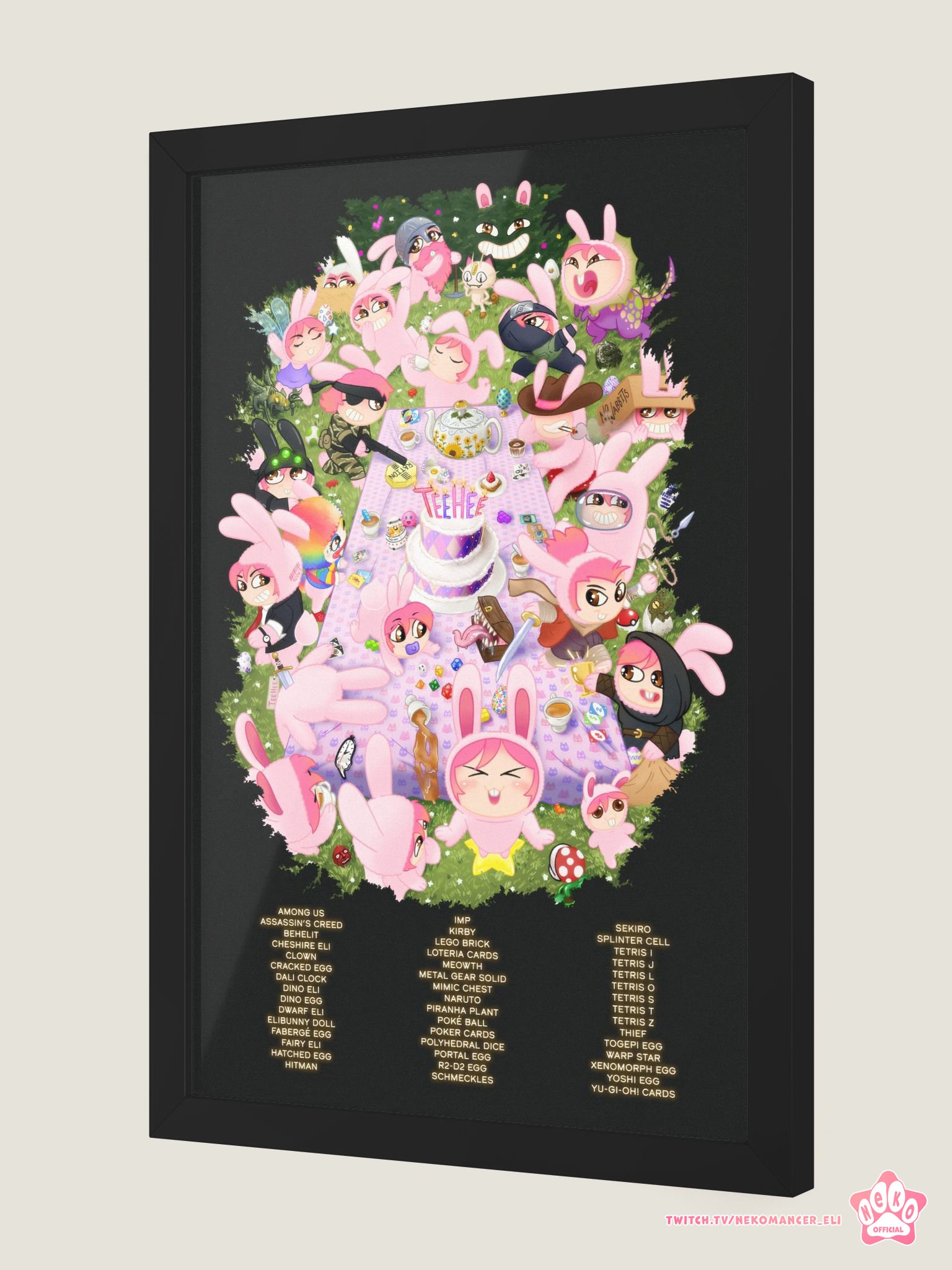 Neko "TeeHee" Party Print product image (20)