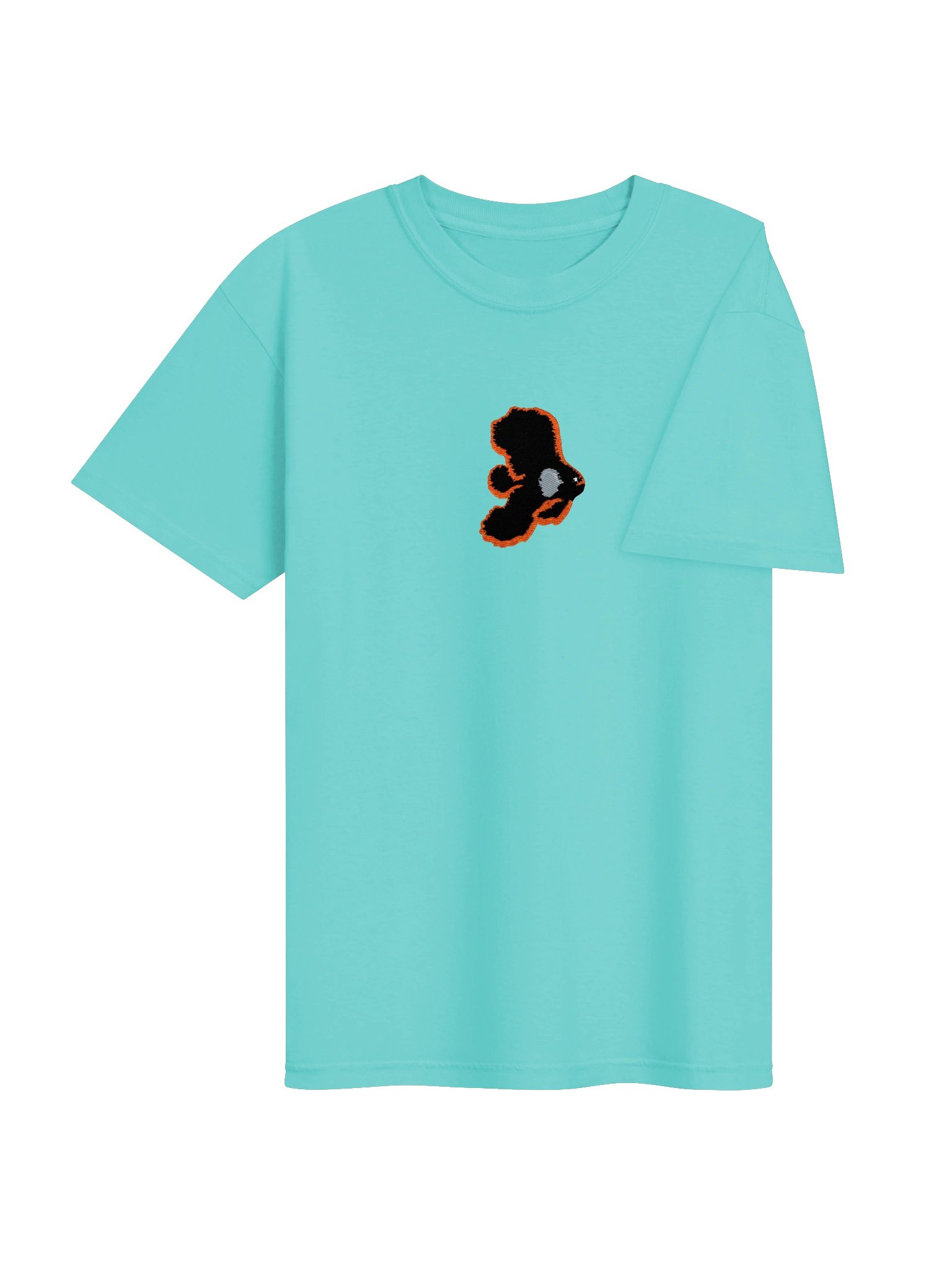 Juvenile Black Batfish Embroidered Shirt | Juvenile Platax pinnatus Reef Fish Tee | Saltwater Aquarium Apparel product image (8)