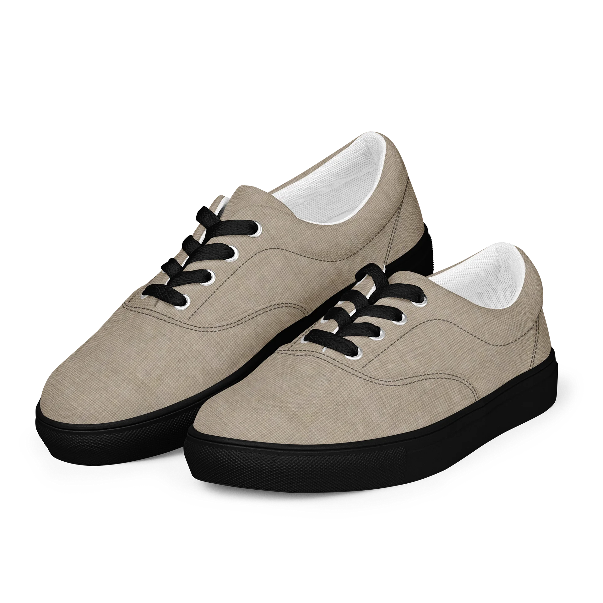 "Taupe" Men’s Lace-Up Canvas Shoes product image (6)