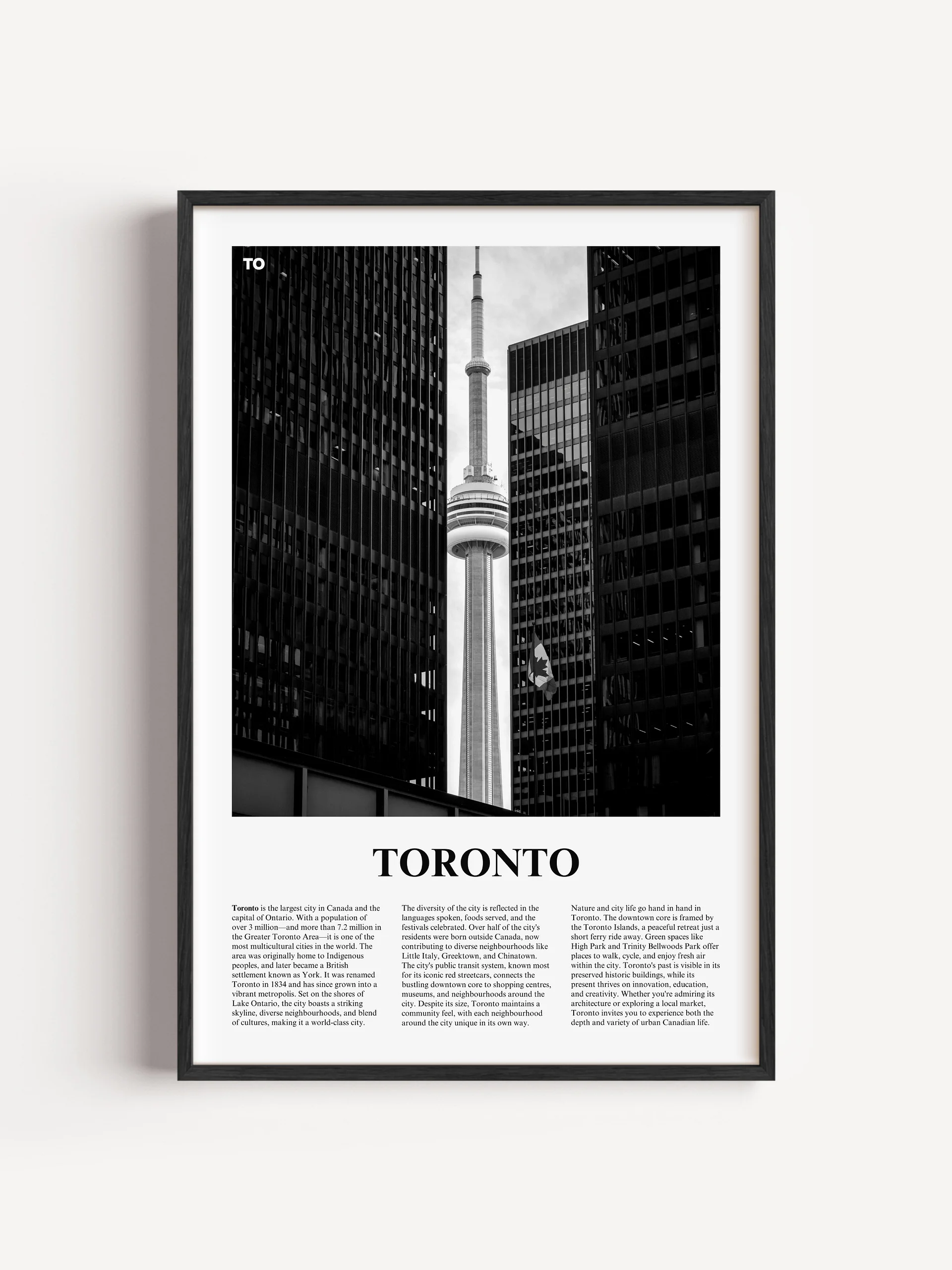 Toronto 04 Newspaper Poster | Framed product image (1)