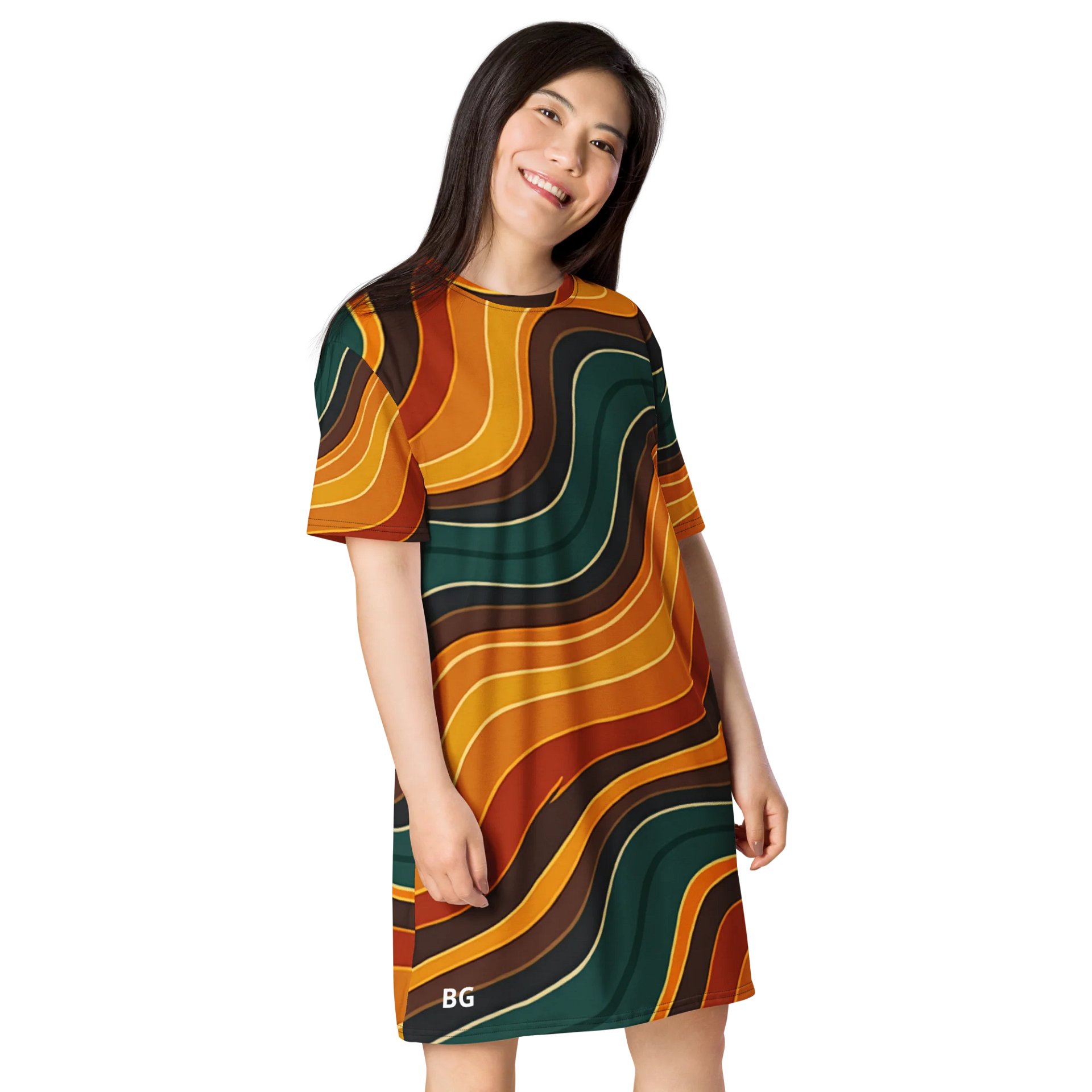 Barry Grady 'Flowing Waves' All-Over Dress product image (4)