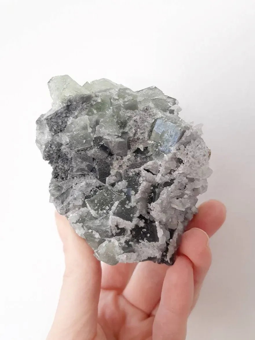 Fluorite & calcite crystal cluster product image (3)