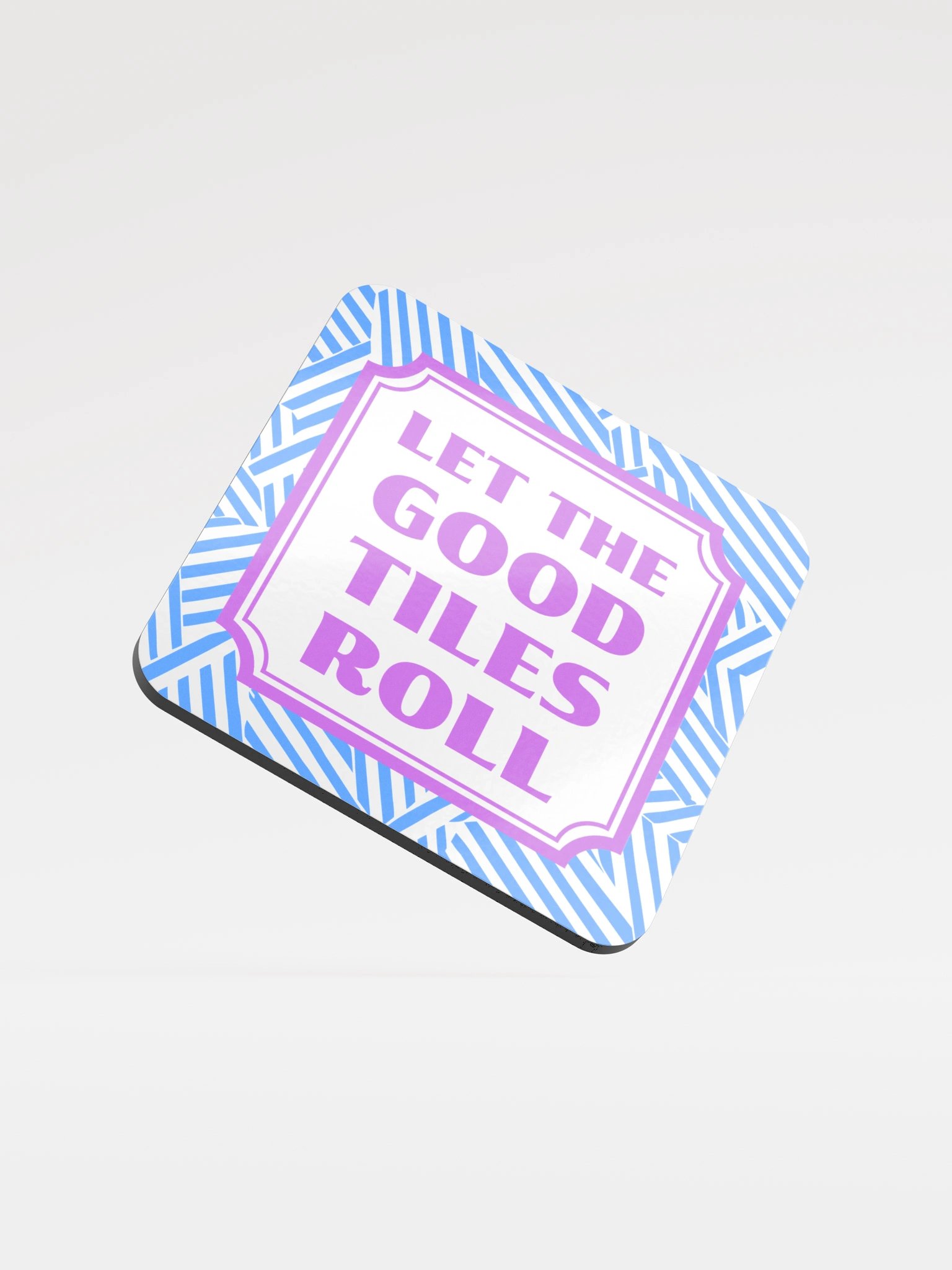 Let the Good Tiles Roll Coaster Violet Blue product image (1)
