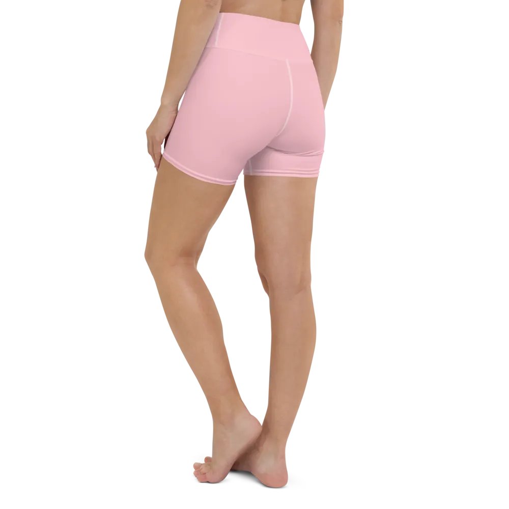 Plain Color Pink Yoga Shorts product image (2)