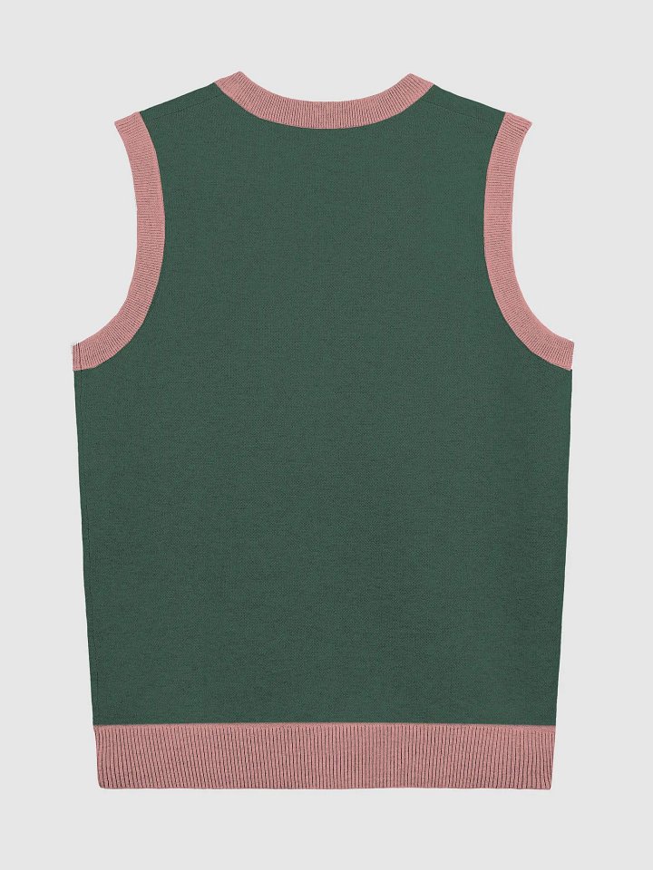 *not* mentally linear. (lg. lined design, pink and green) knitwear vest product image (6)