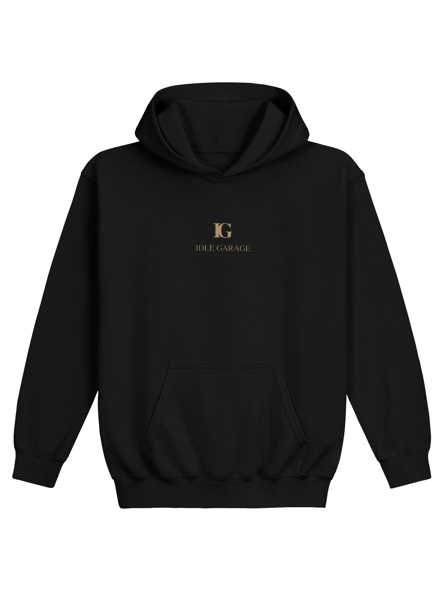 Idle Garage Gold Line Automotive Youth Hoodie product image (1)