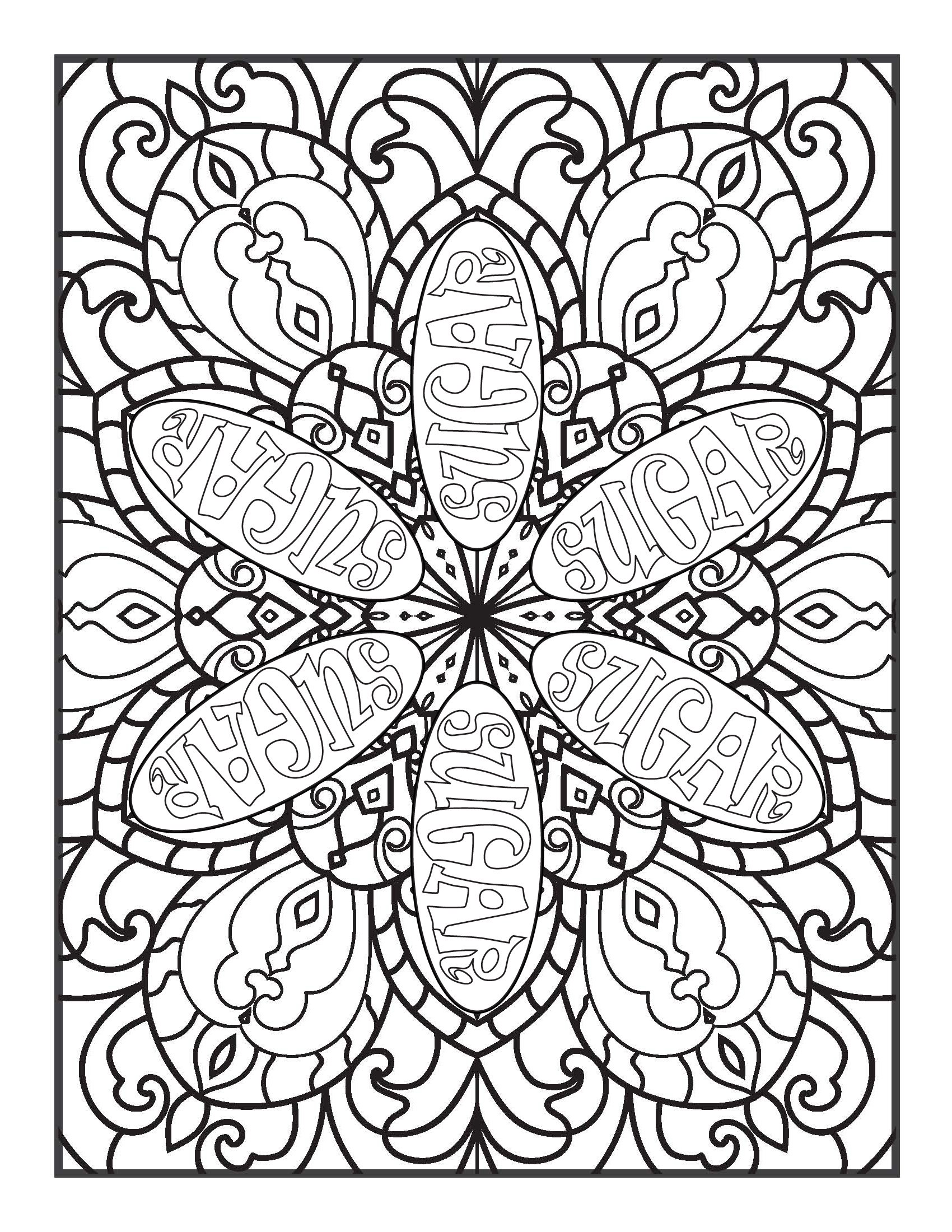 Art & Expletives, The Clean Cuss Version-Almost Swear Word Coloring Book for Adults | Printable | Alternative Cuss Words and Swears product image (2)