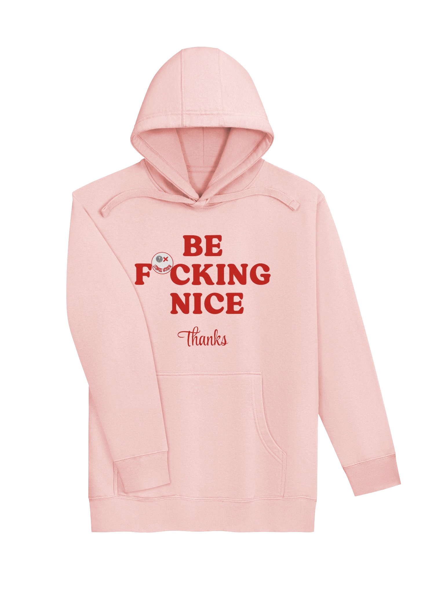 Wasted Talent Be Nice pink Hoodie product image (3)