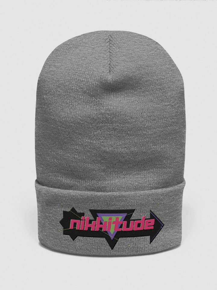techno grey beanie product image (1)