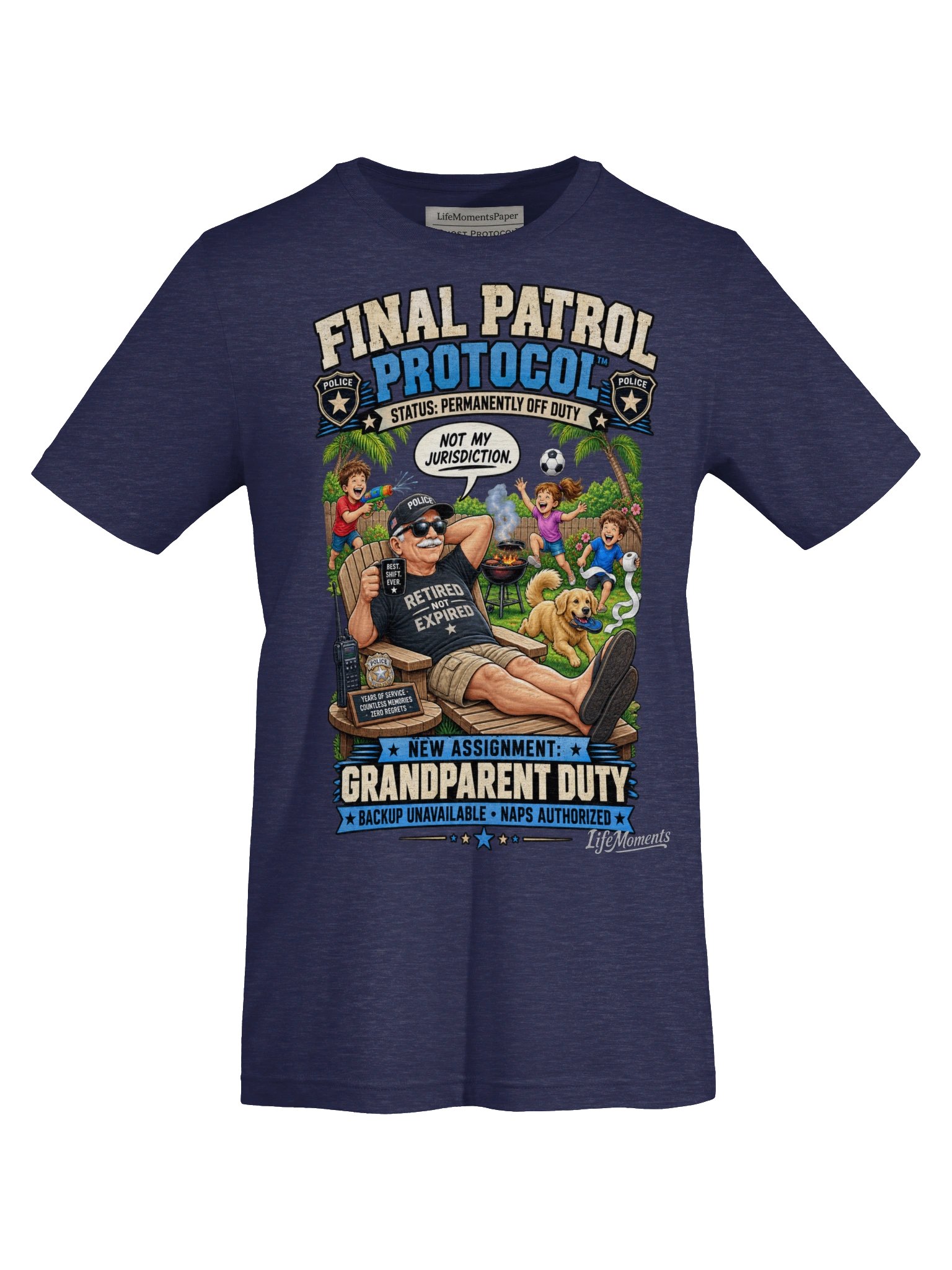 Retired Police Officer Shirt | Funny Grandparent Duty Cop Gift product image (25)