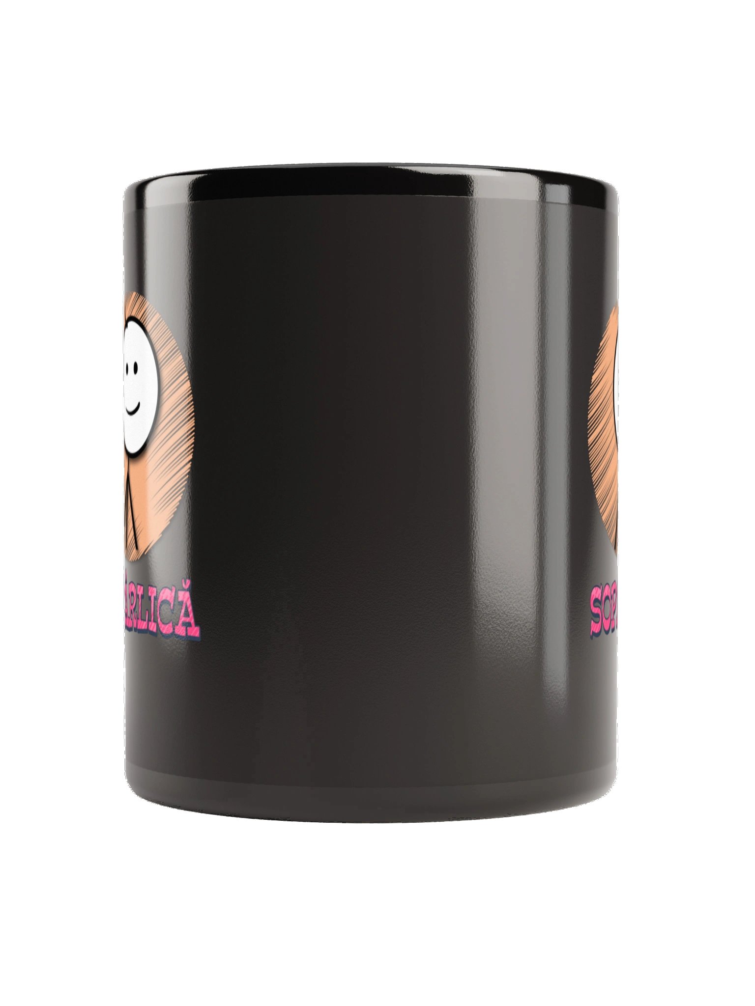 Cană Negru Lucios Oficială ȘOPÂRLICĂ – Amintiri Din Copilărie product image (4)