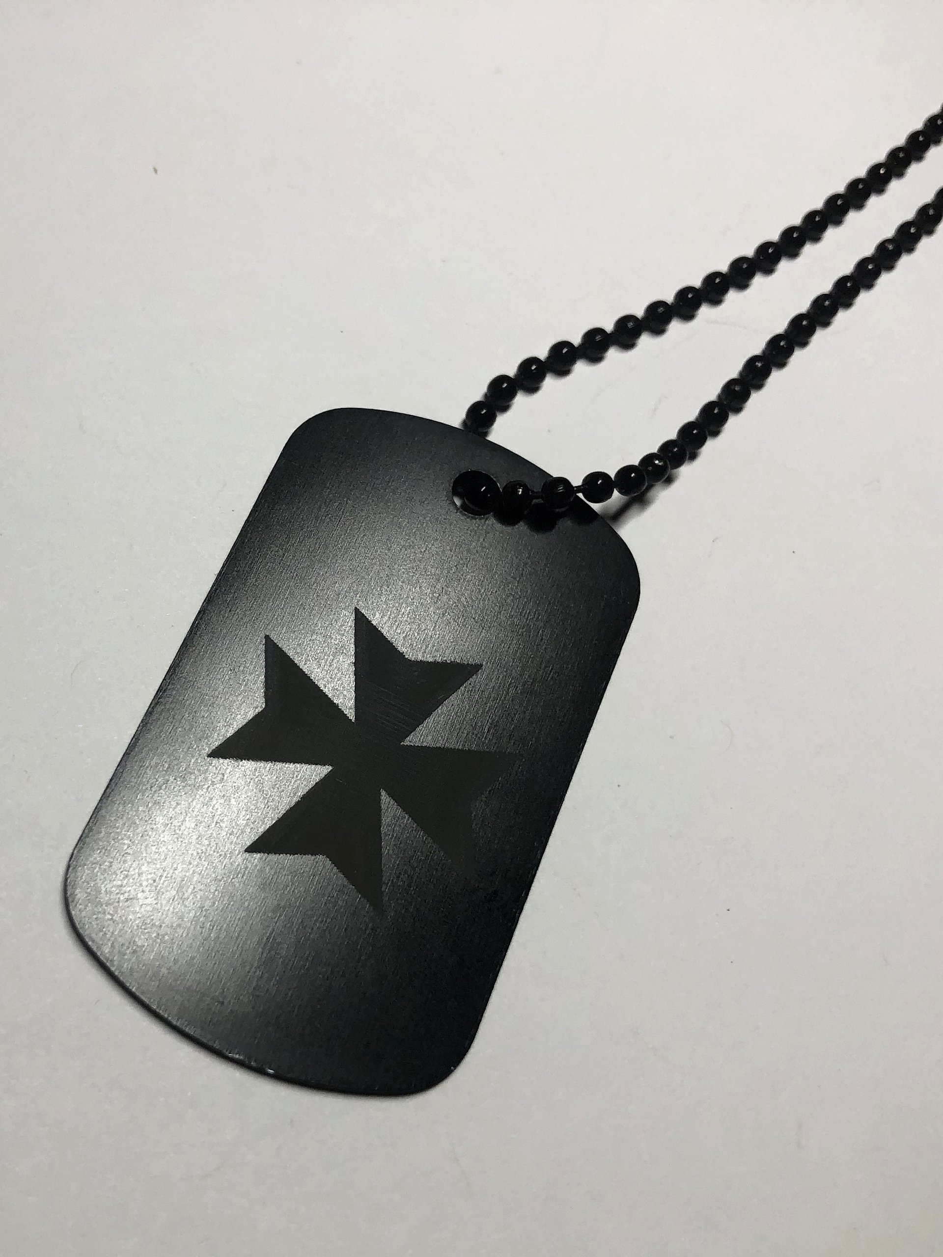 TEMPLARS - Engraved Dog Tag Pendant Necklace product image (3)