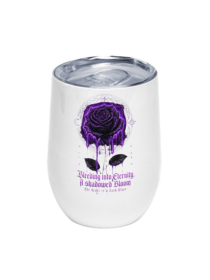 Bleeding Into Eternity — Purple Gothic Wine Tumbler product image (1)