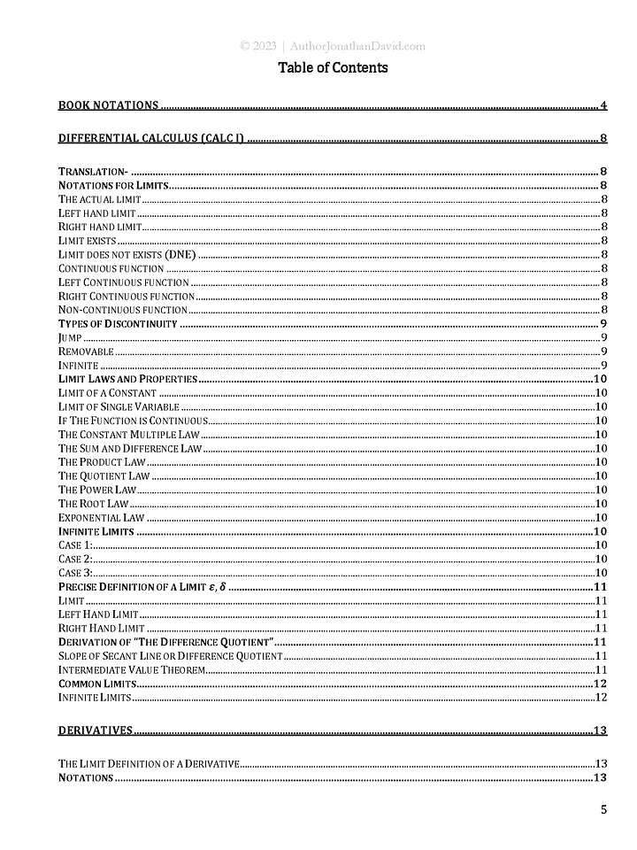 The Ultimate Cheat Sheet for STEM Majors | Calculus 1 product image (2)