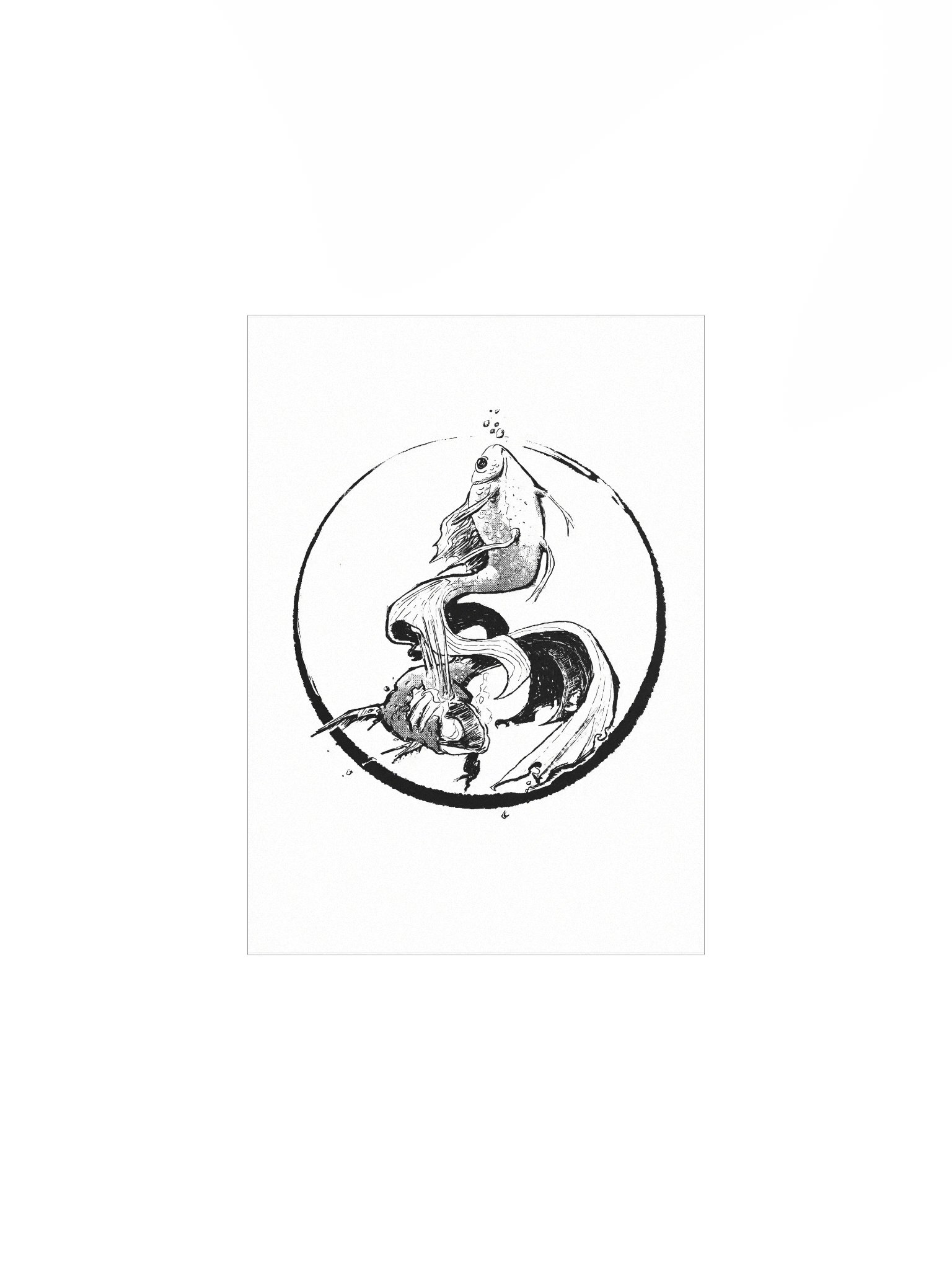 Line-Art Fishies Print product image (1)