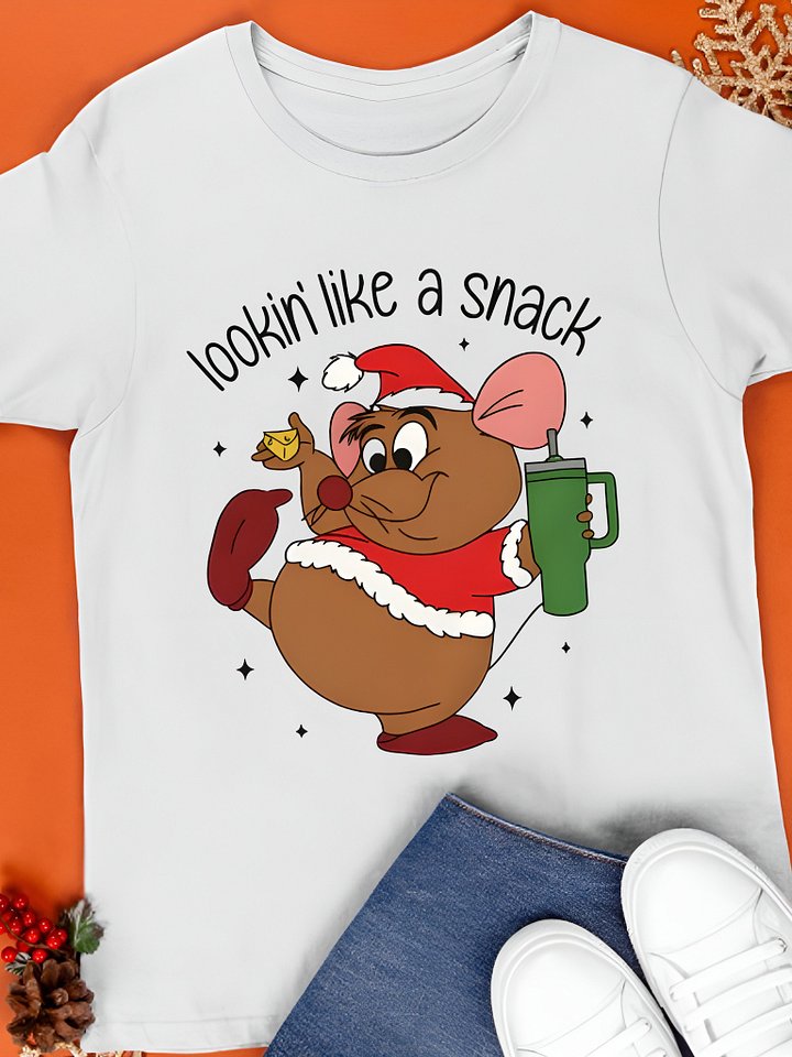 Looking Like A Snack Deanna Christmas Cartoon Mouse Shirt product image (1)