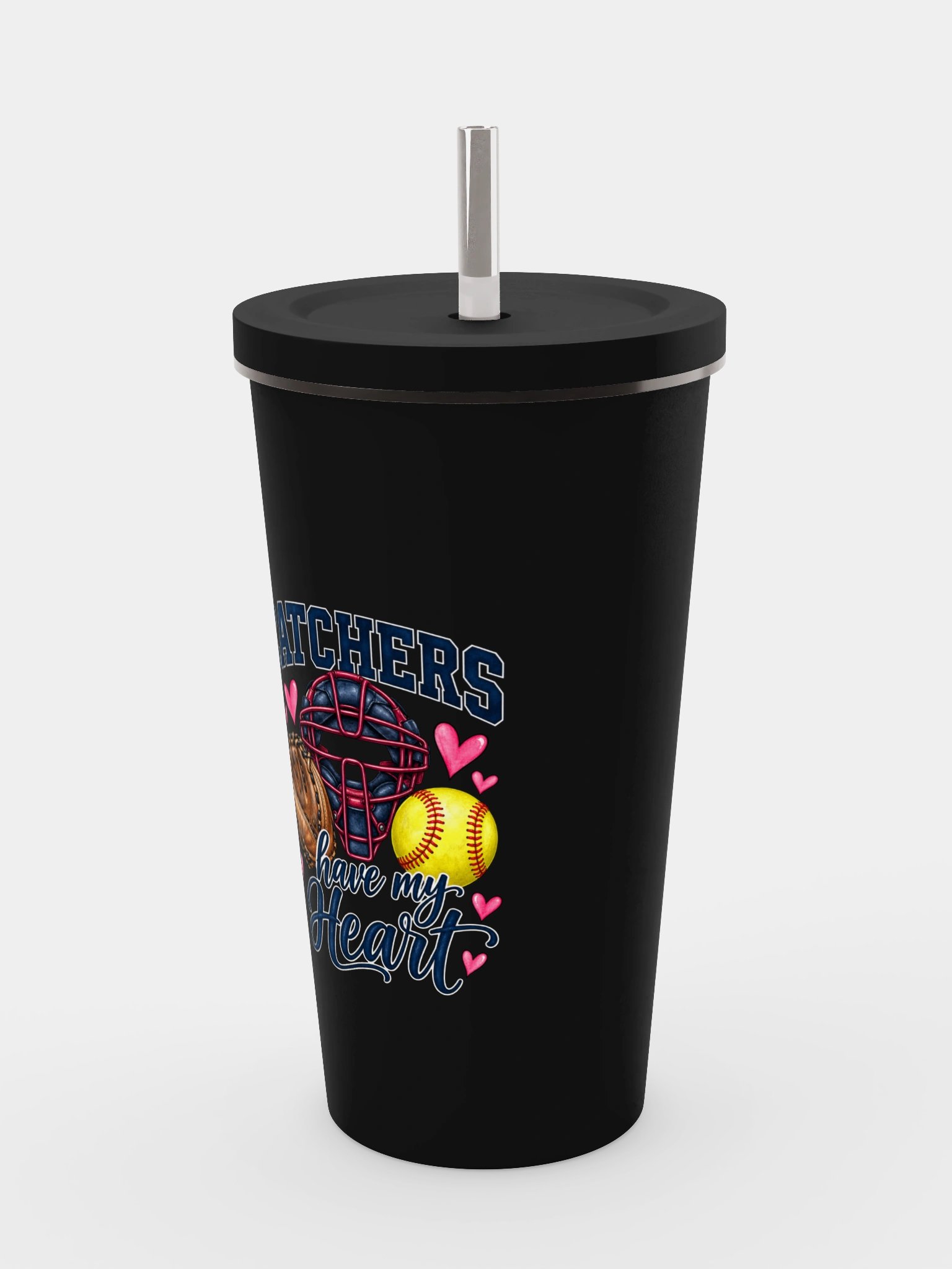 Catchers Have My Heart Tumbler | Softball Mom Cup product image (4)