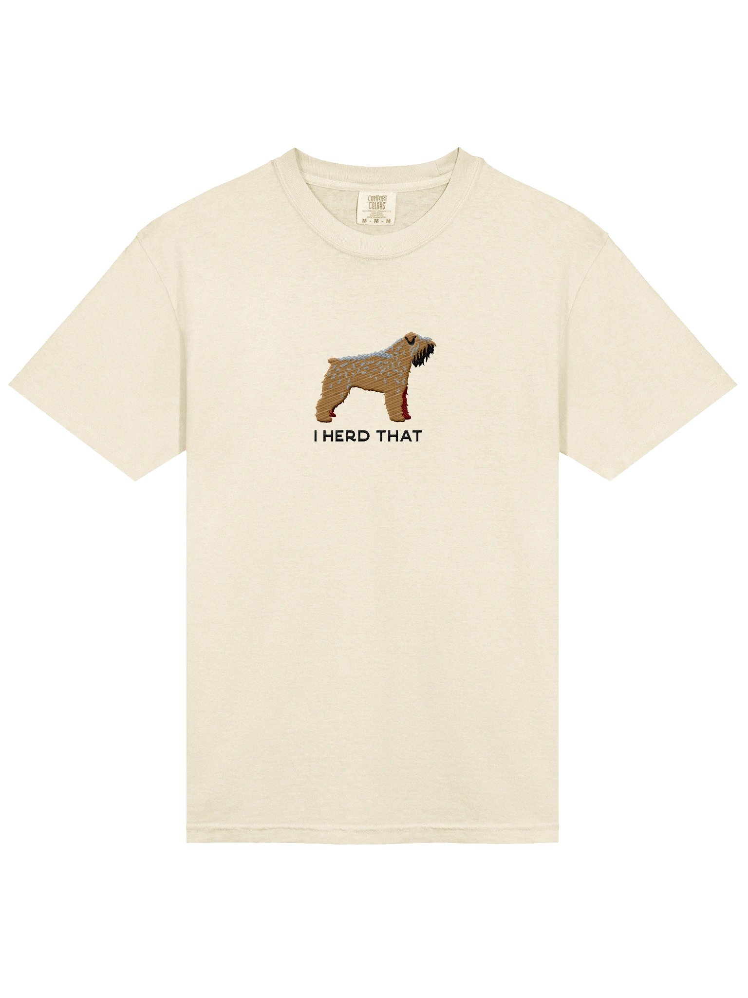 I Herd That T-Shirt(Embroidered) of a Bouvier des Flandres(Brown) product image (6)