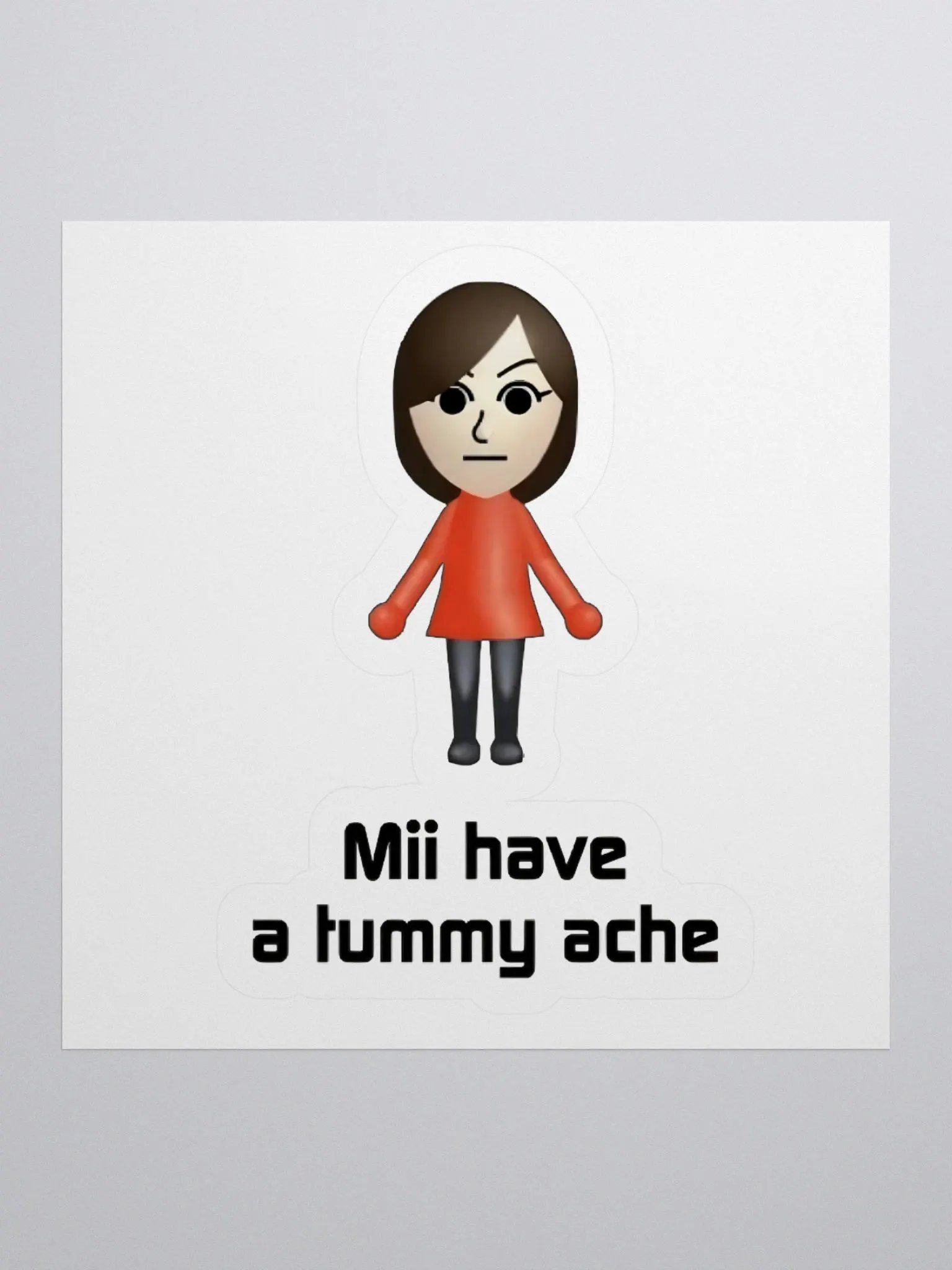 Mii Have A Tummy Ache Sticker product image (1)