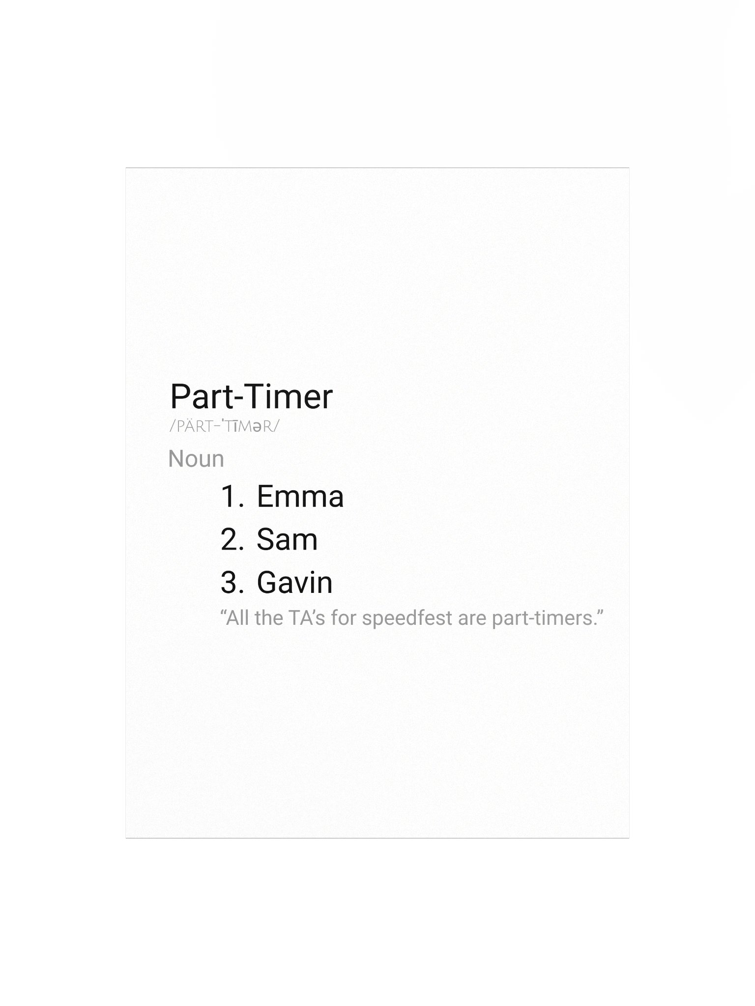 Part Timer Poster product image (1)