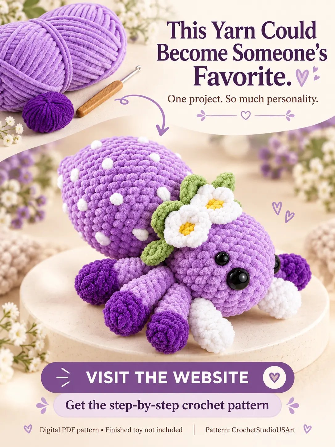 Berry Sweet Spider Crochet Pattern product image (4)