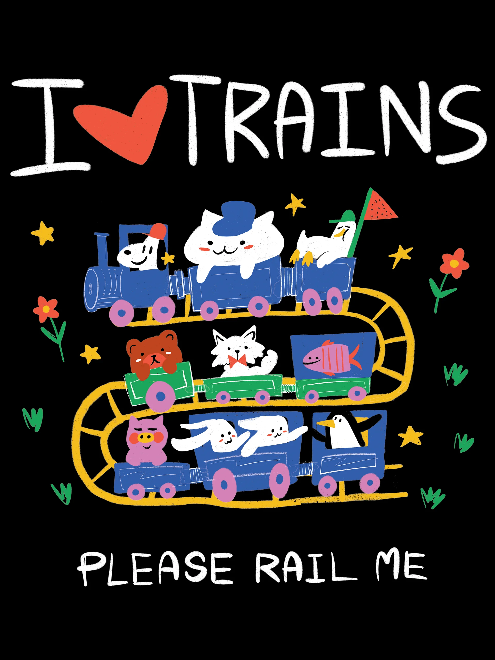 I LOVE TRAINS T-Shirt product image (2)