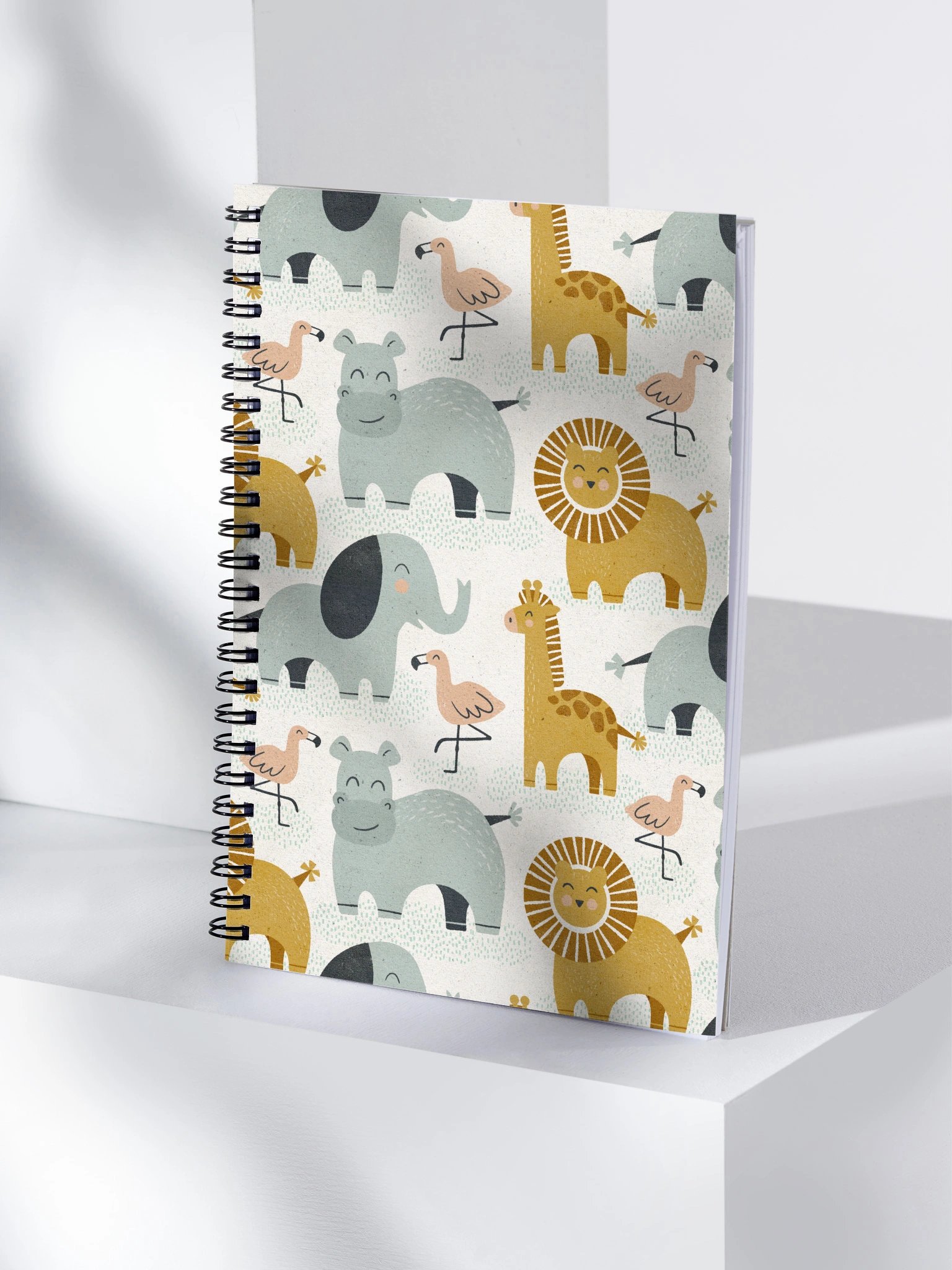 Retro Jungle Animals Spiral Notebook product image (4)