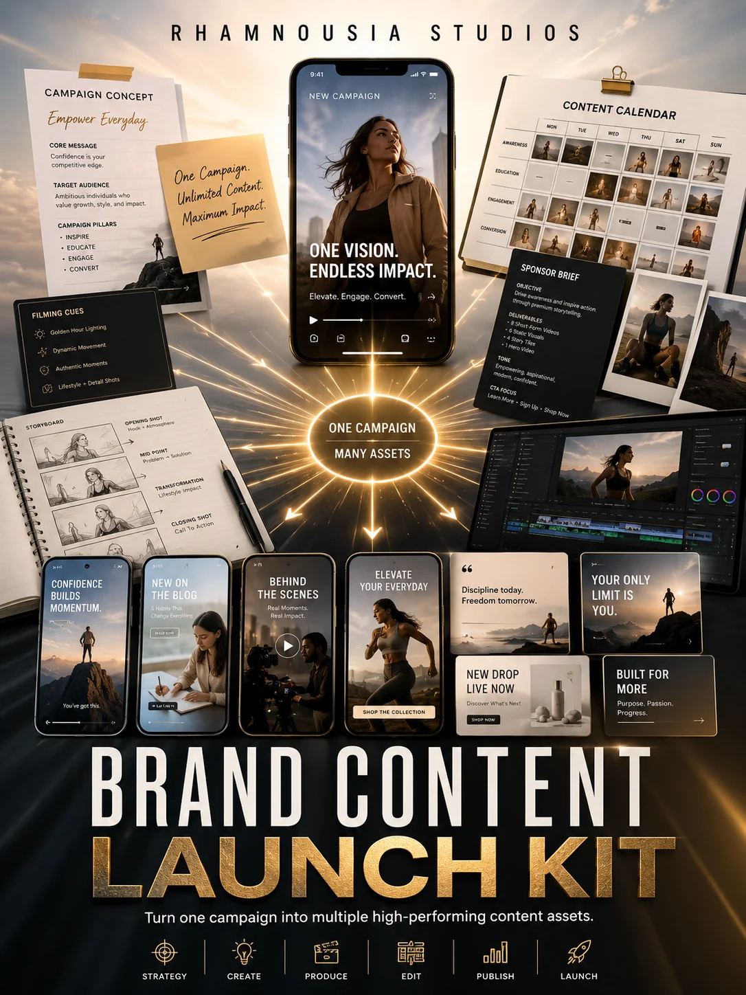 Brand Content Launch Kit — One Campaign to Multiple Assets product image (1)