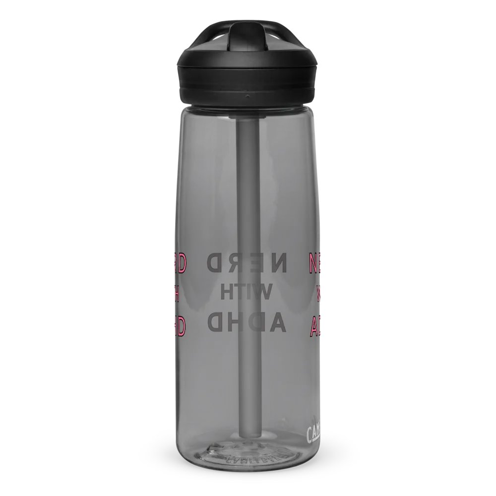 Nerd With ADHD Stylized Water Bottle product image (2)