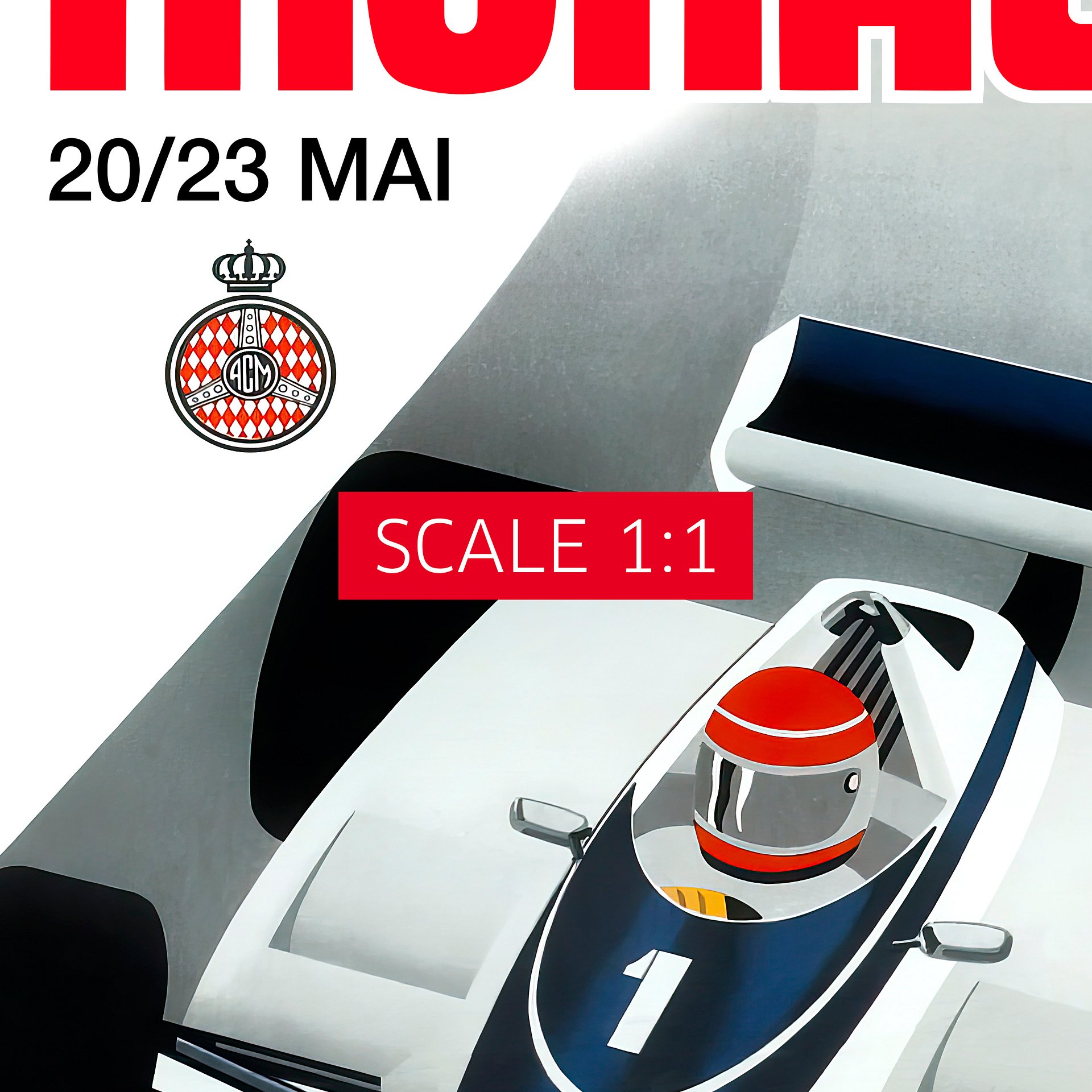Monaco Vintage F1 Grand Prix, 1982 poster — Vintage Formula 1 poster, Monaco Grand Prix poster, retro travel poster product image (4)
