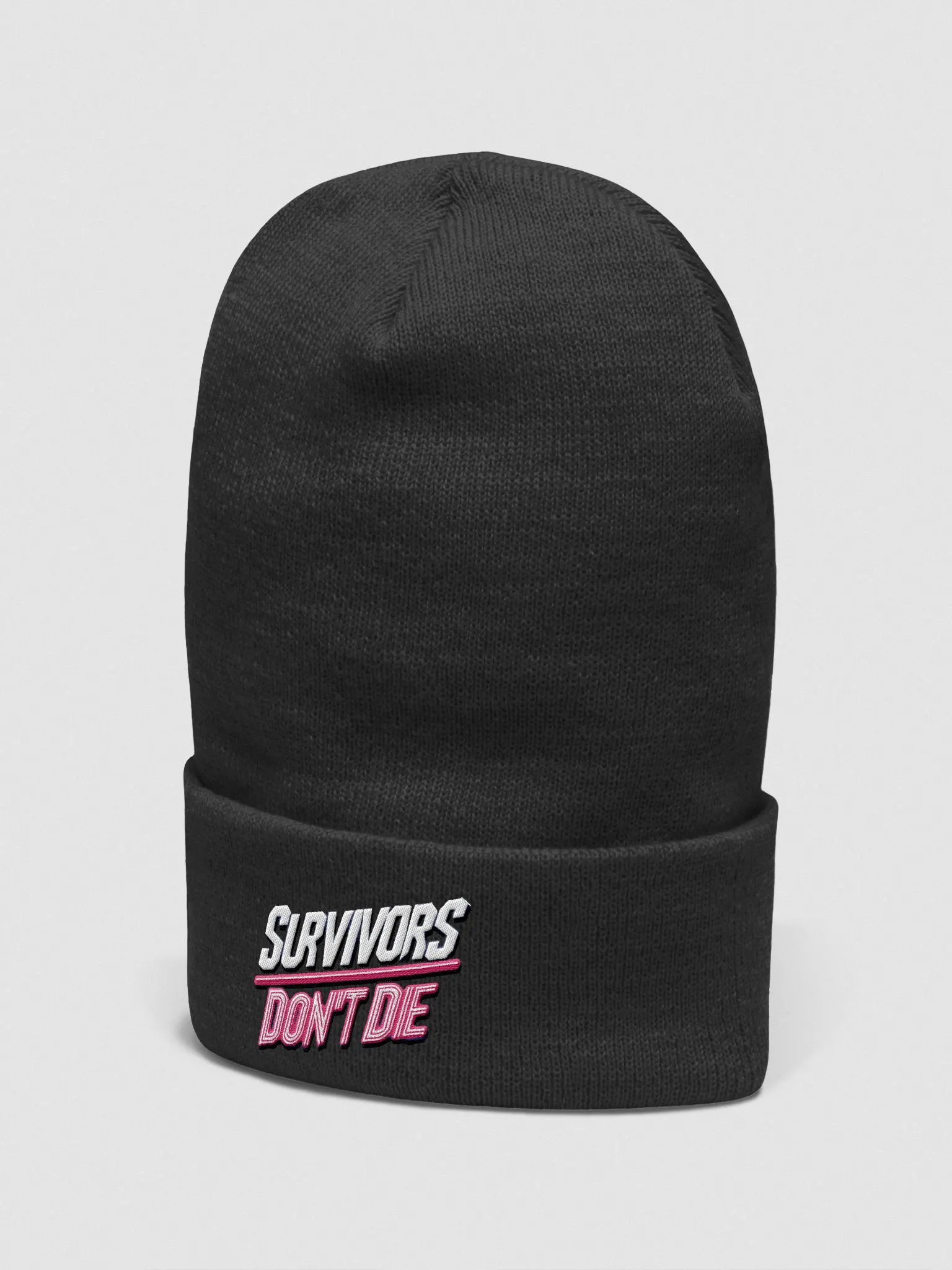 Survivors Don’t Die Embroidered Beanie product image (4)