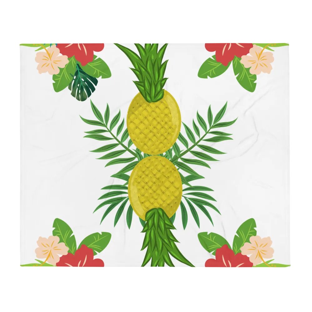 Pineapple Paradise Pattern Design Throw Blanket product image (2)