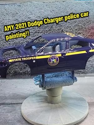 AMT 2021 Dodge Charger police car (painting) color and clear coat #modelcars #125mmodel #scalemodels #124models #scalemodel 