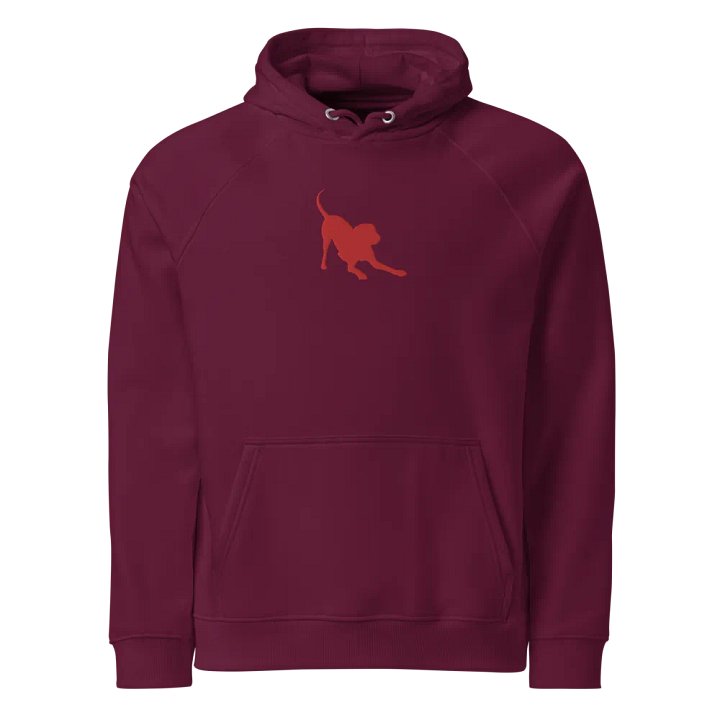 Prospect Park Plum hoodie with dog embroidery on chest product image (2)
