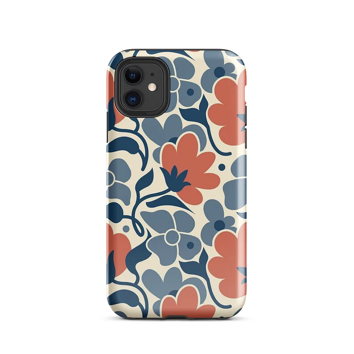 Blue Coral Floral Tough iPhone Case product image (28)