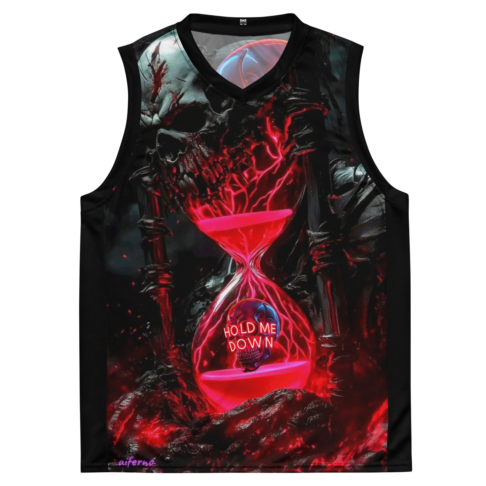 Red Inferno Hourglass Mesh Sleeveless Top product image (2)