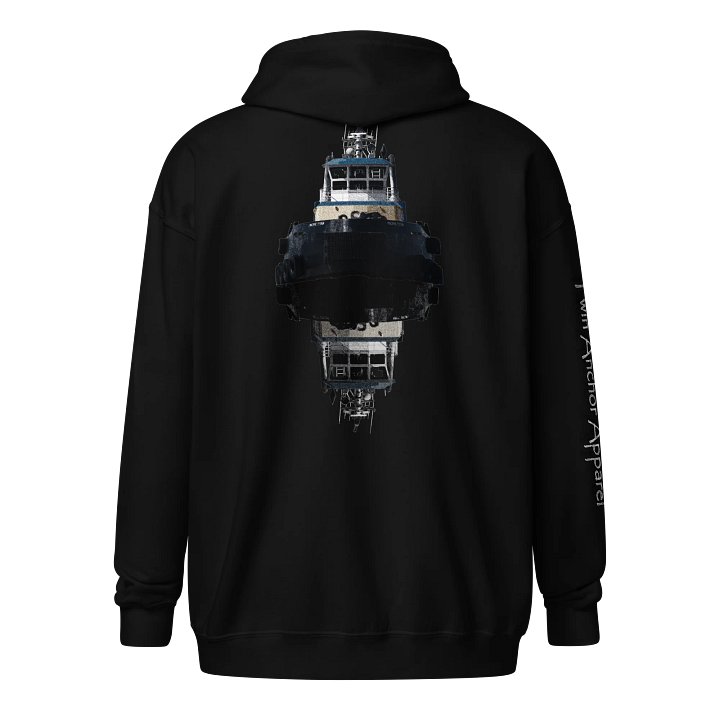 Western Titan Tug & Reflection – Maritime Heritage | Twin Anchor Apparel Fog Harbor Line product image (1)
